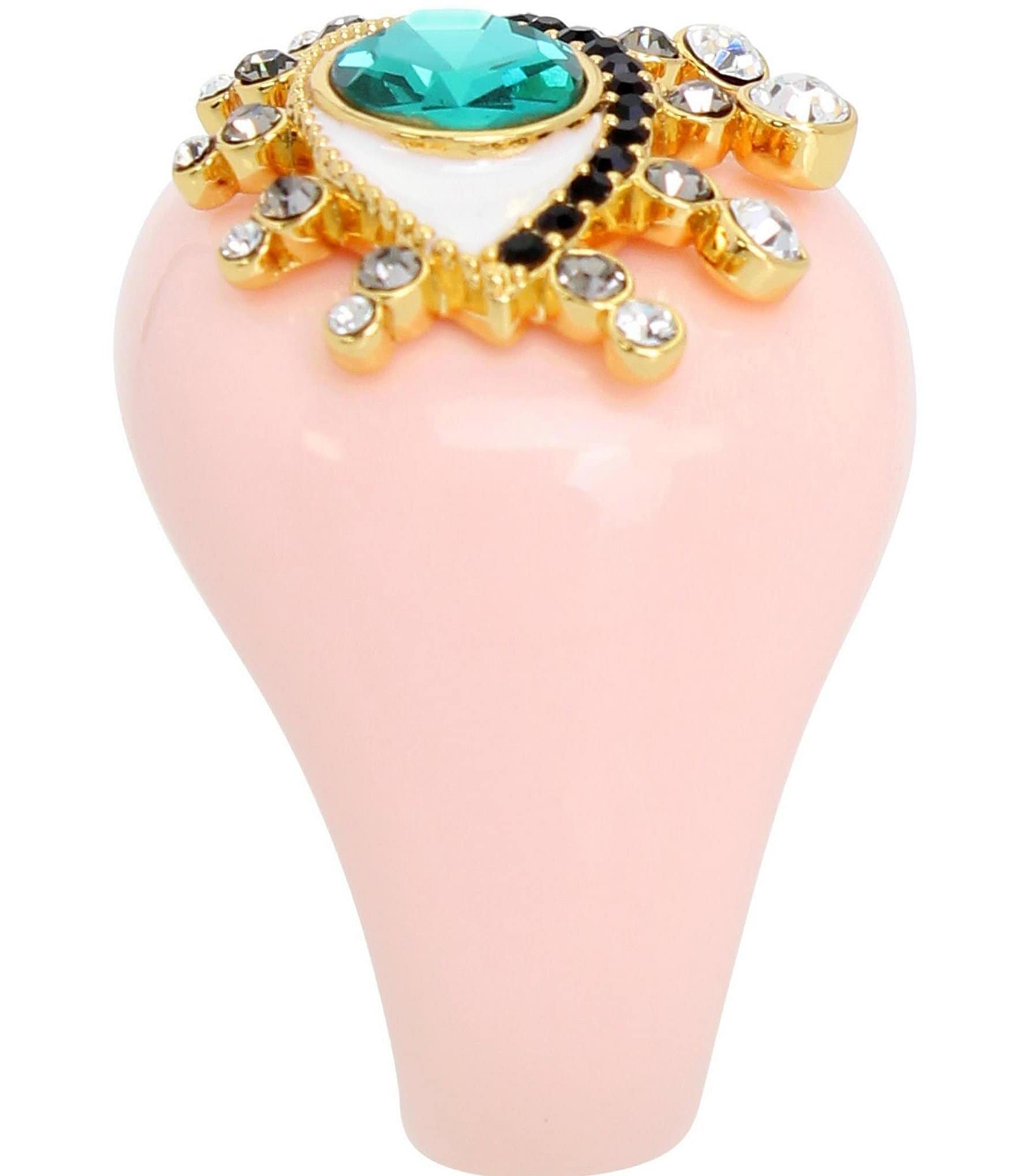 Kurt Geiger London Signature Crystal Evil Eye Cocktail Statement Ring