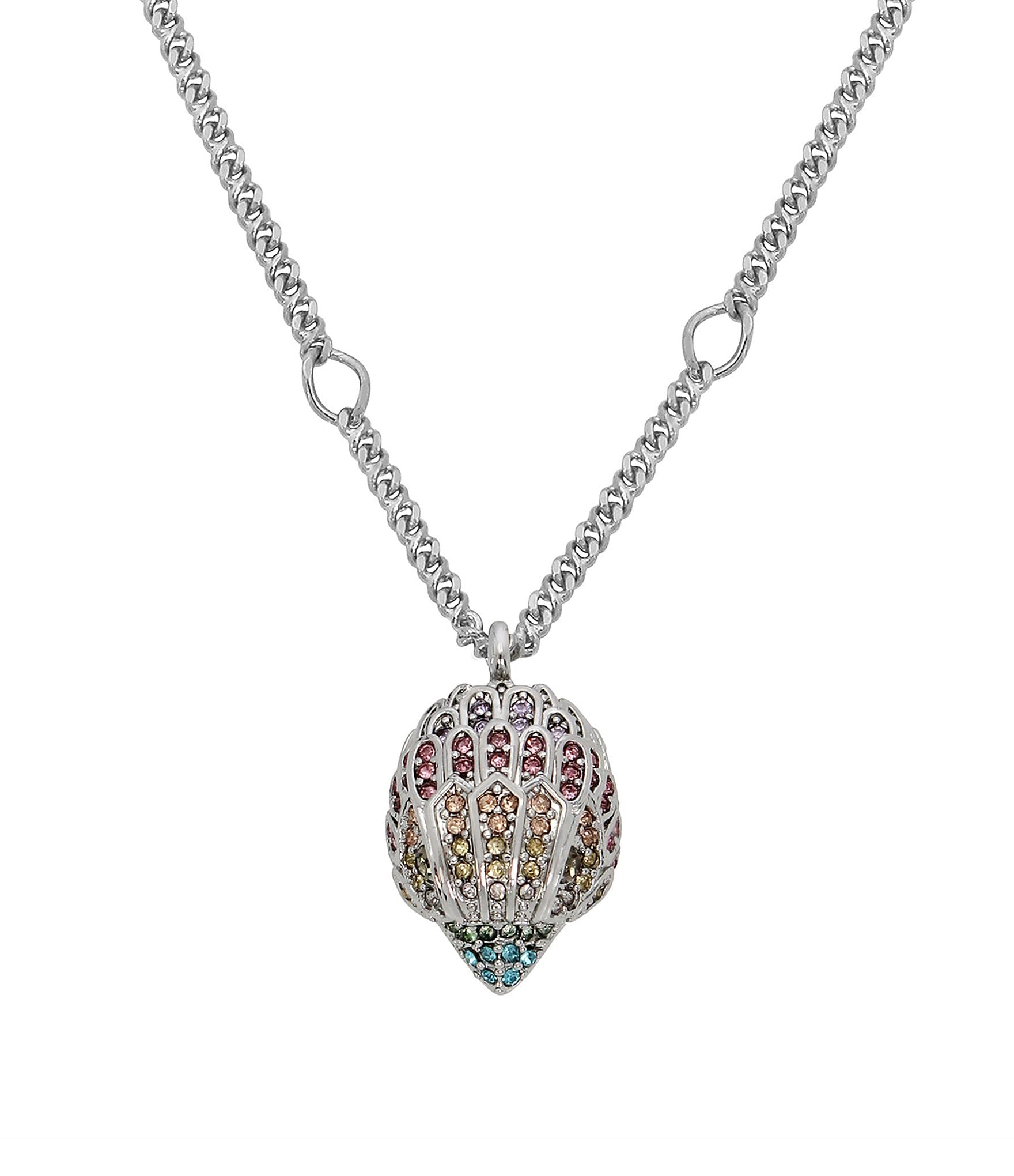 Kurt Geiger London Signature Eagle Multi Stone Short Pendant Necklace