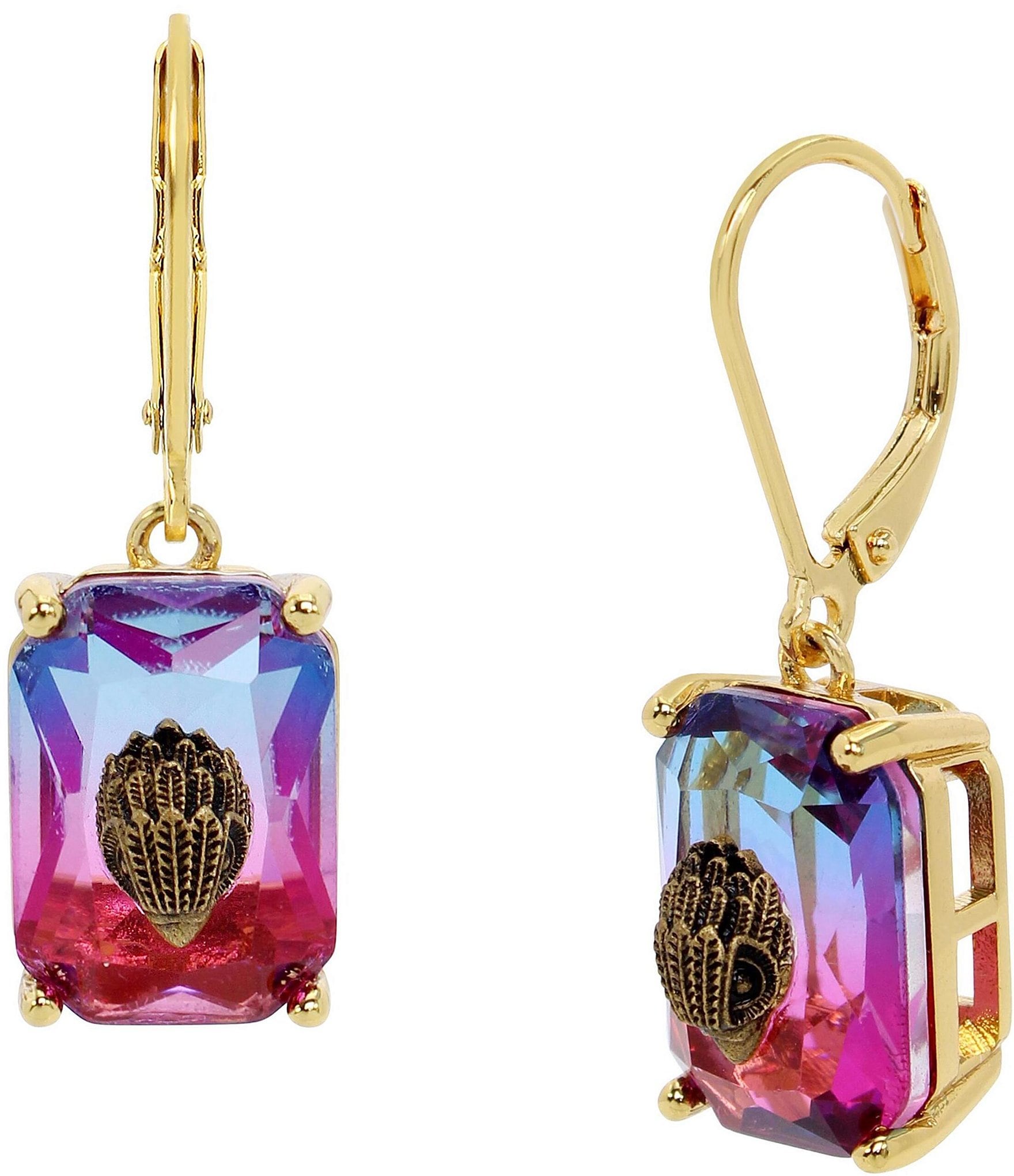 Kurt Geiger London Signature Eagle Ombre Gem Drop Earrings