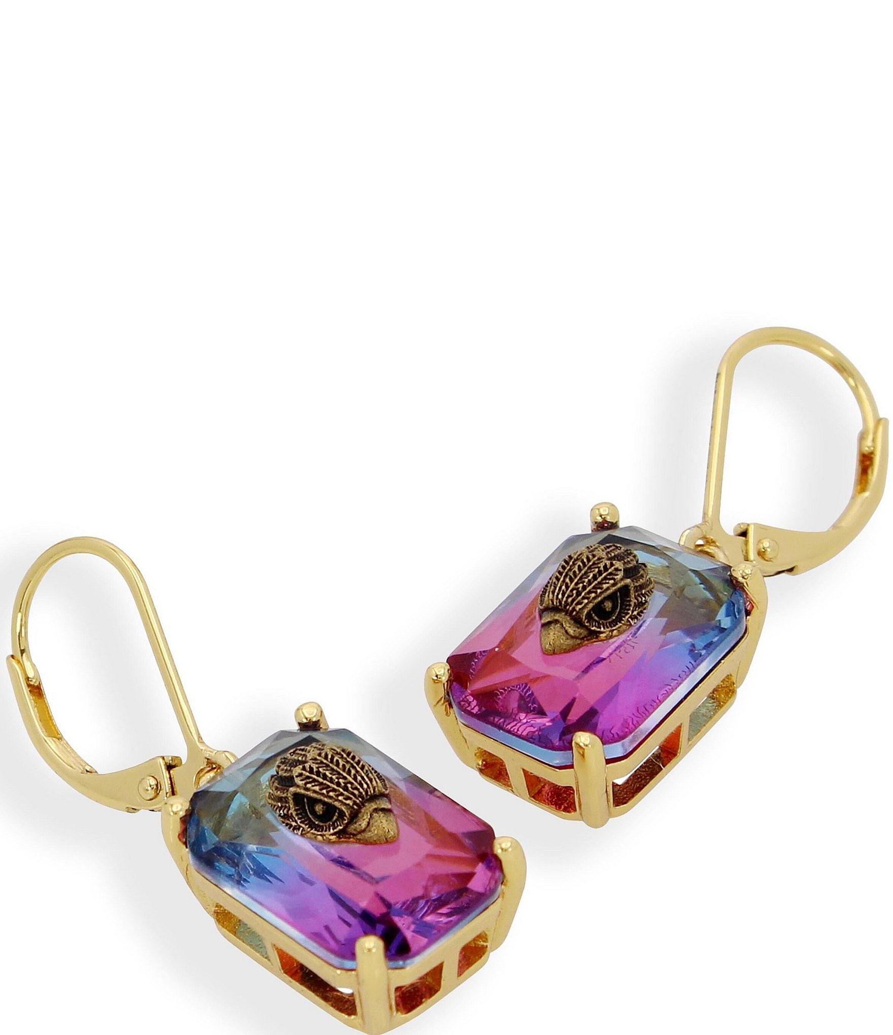 Kurt Geiger London Signature Eagle Ombre Gem Drop Earrings