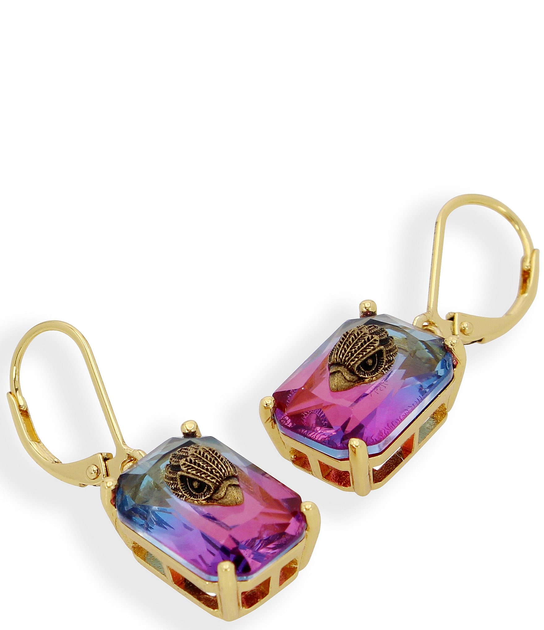 Kurt Geiger London Signature Eagle Ombre Gem Drop Earrings