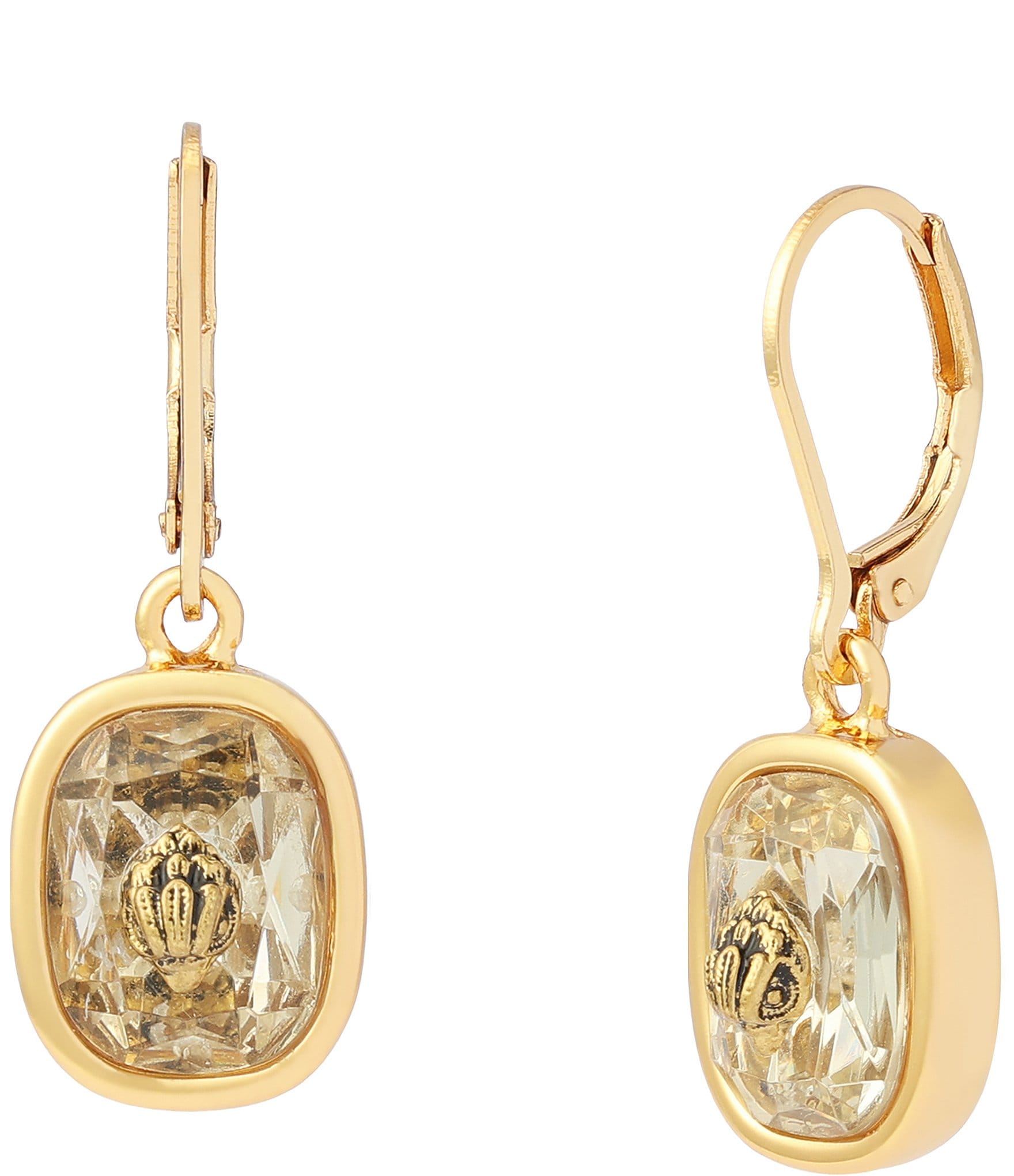 Kurt Geiger London Signature Eagle Stone Resin Drop Earrings