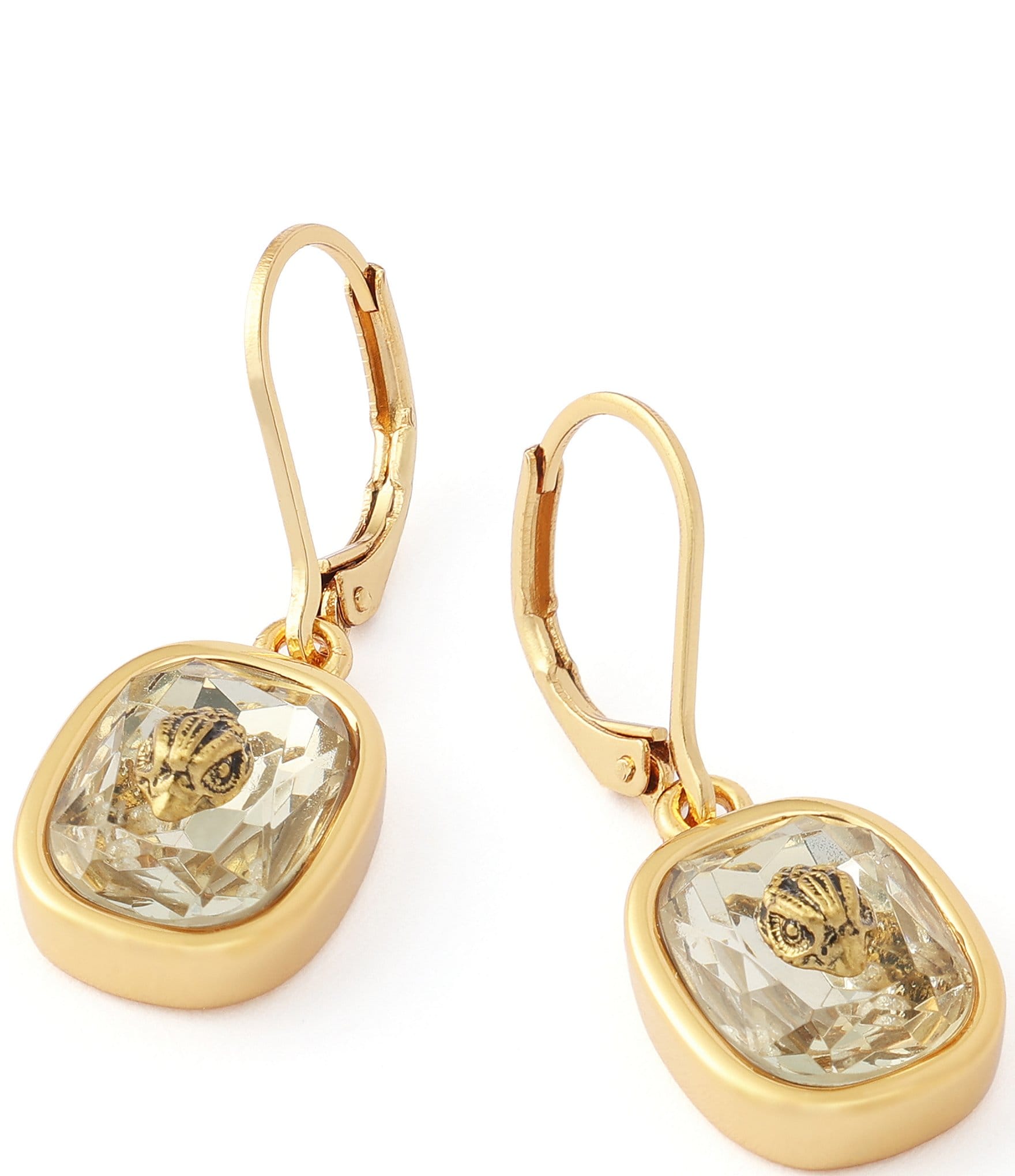 Kurt Geiger London Signature Eagle Stone Resin Drop Earrings