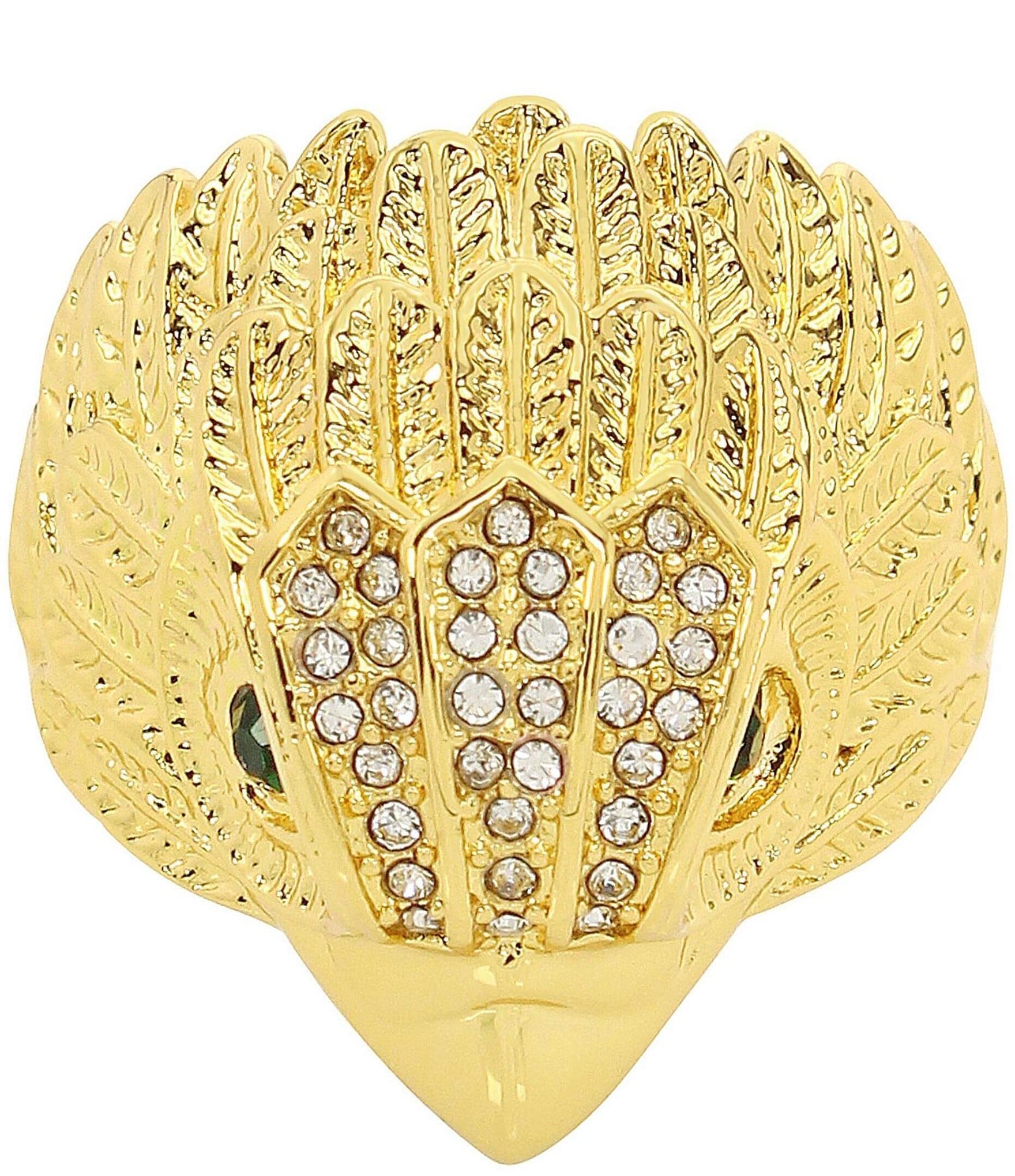 Kurt Geiger London Signature Rhinestone Pav Eagle Cocktail Ring