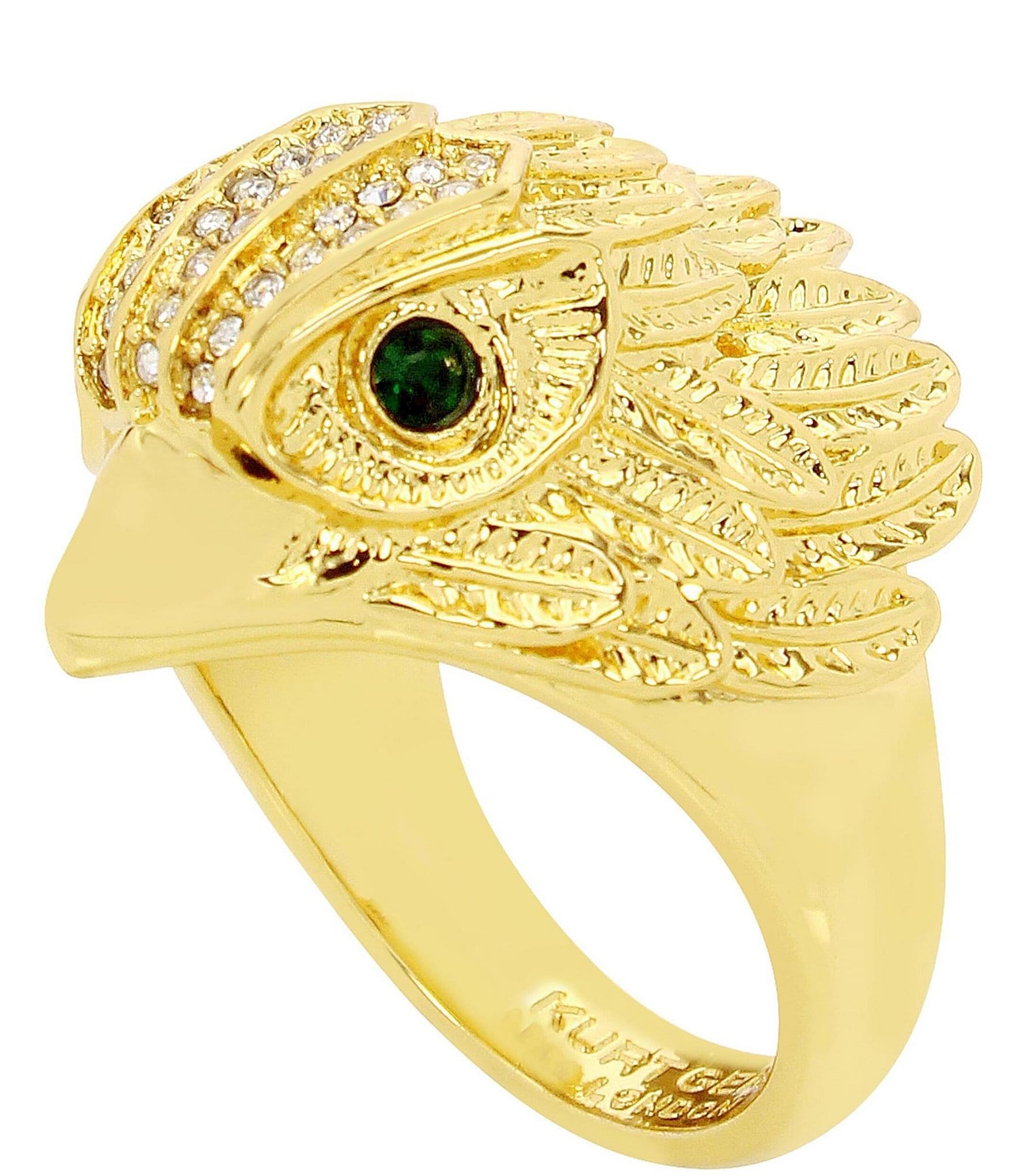 Kurt Geiger London Signature Rhinestone Pav Eagle Cocktail Ring