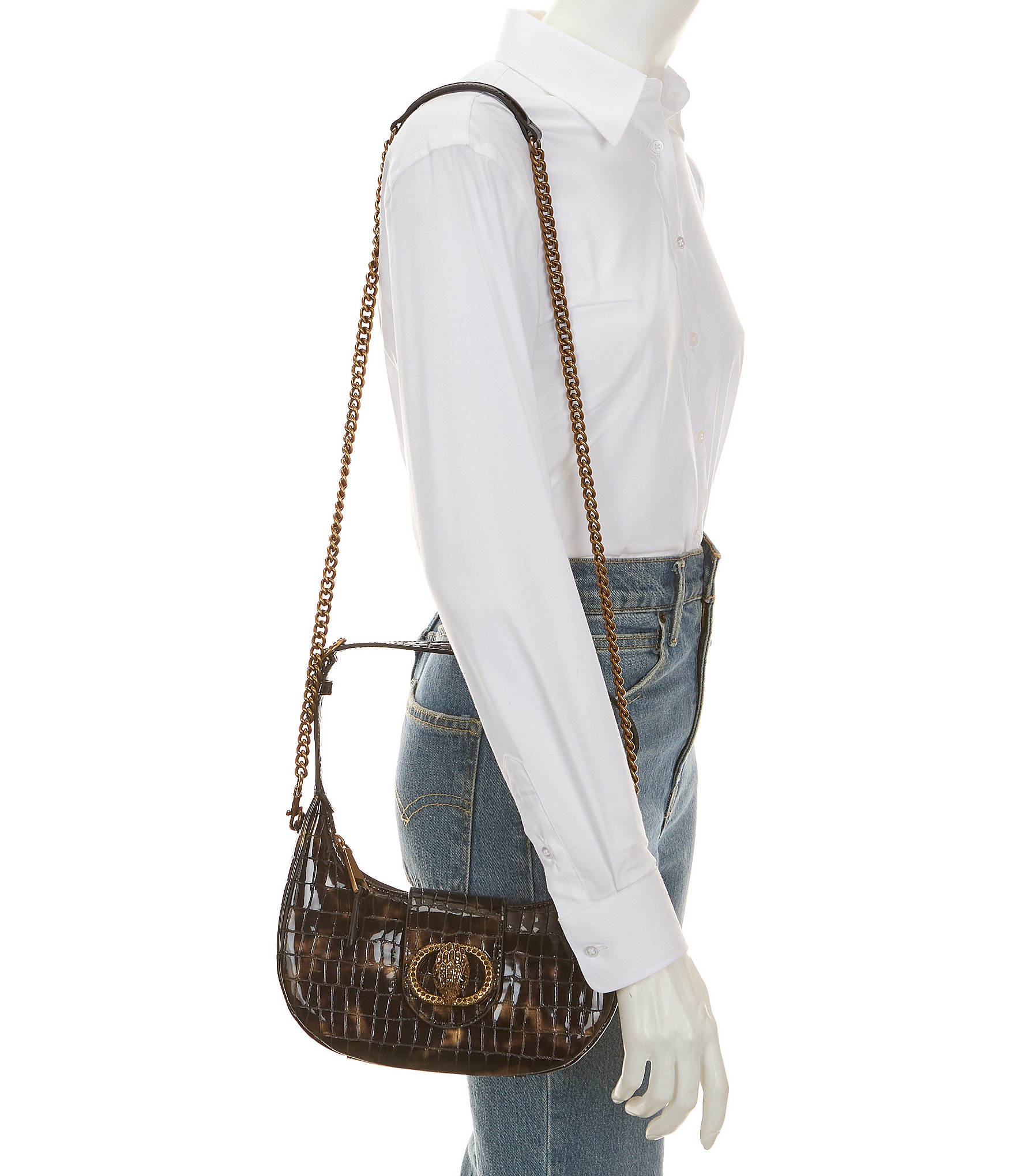 SM CHELSEA HOBO Black Leather Hobo Purse by KURT GEIGER LONDON