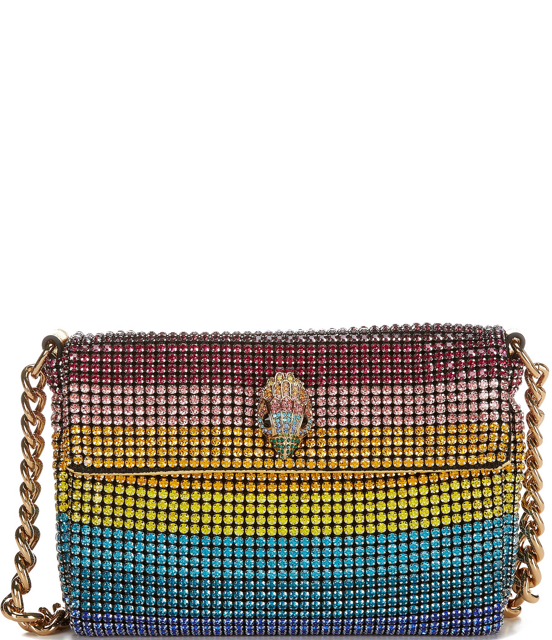 Kurt Geiger London Small Party Rainbow Rhinestone Shoulder Bag