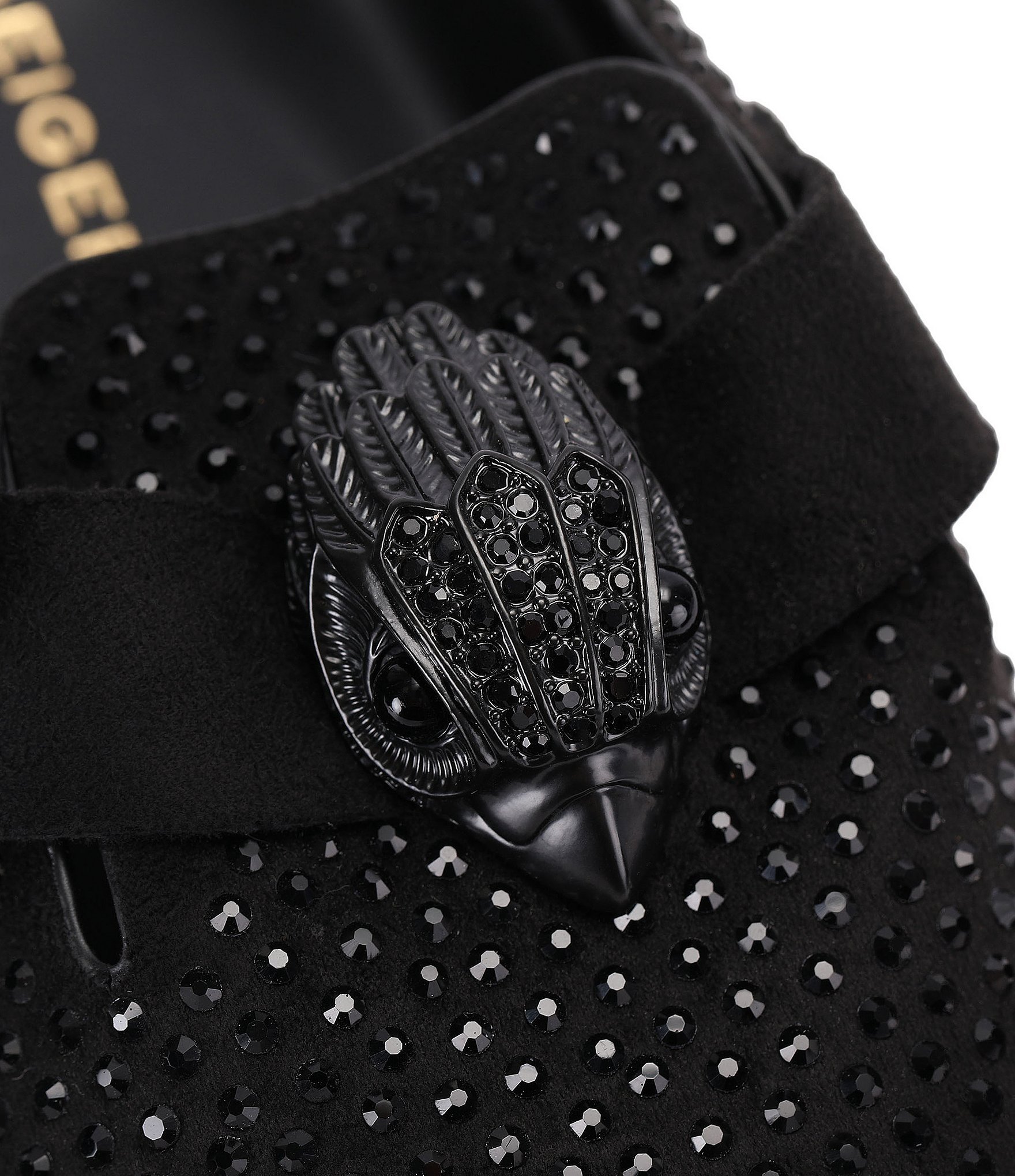 Kurt Geiger London Snug Eagle Crystal Embellished Signature Eagle Ornament Mules