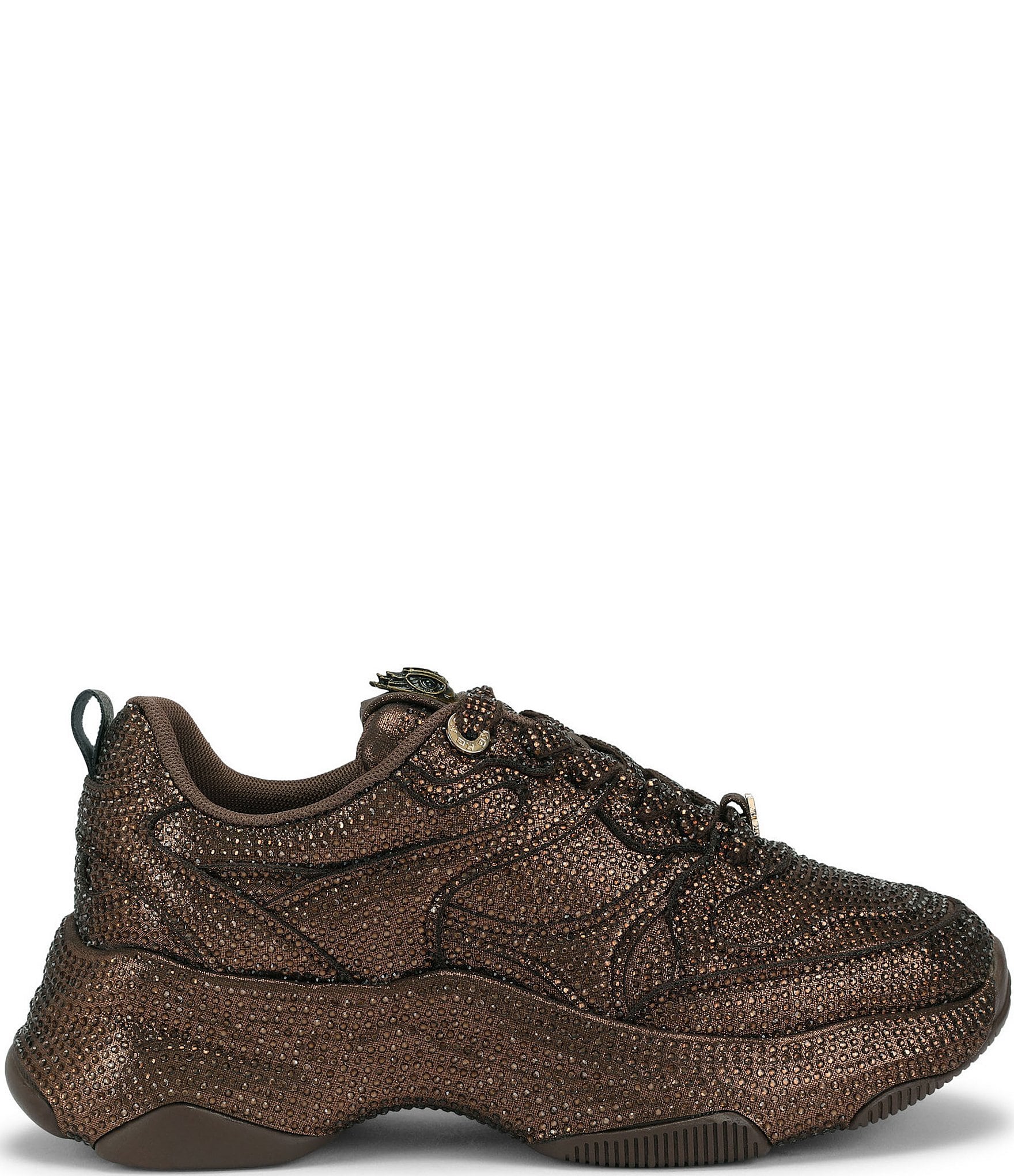 Kurt Geiger London Starlight Runner Metallic Crystal Embellished Sneakers
