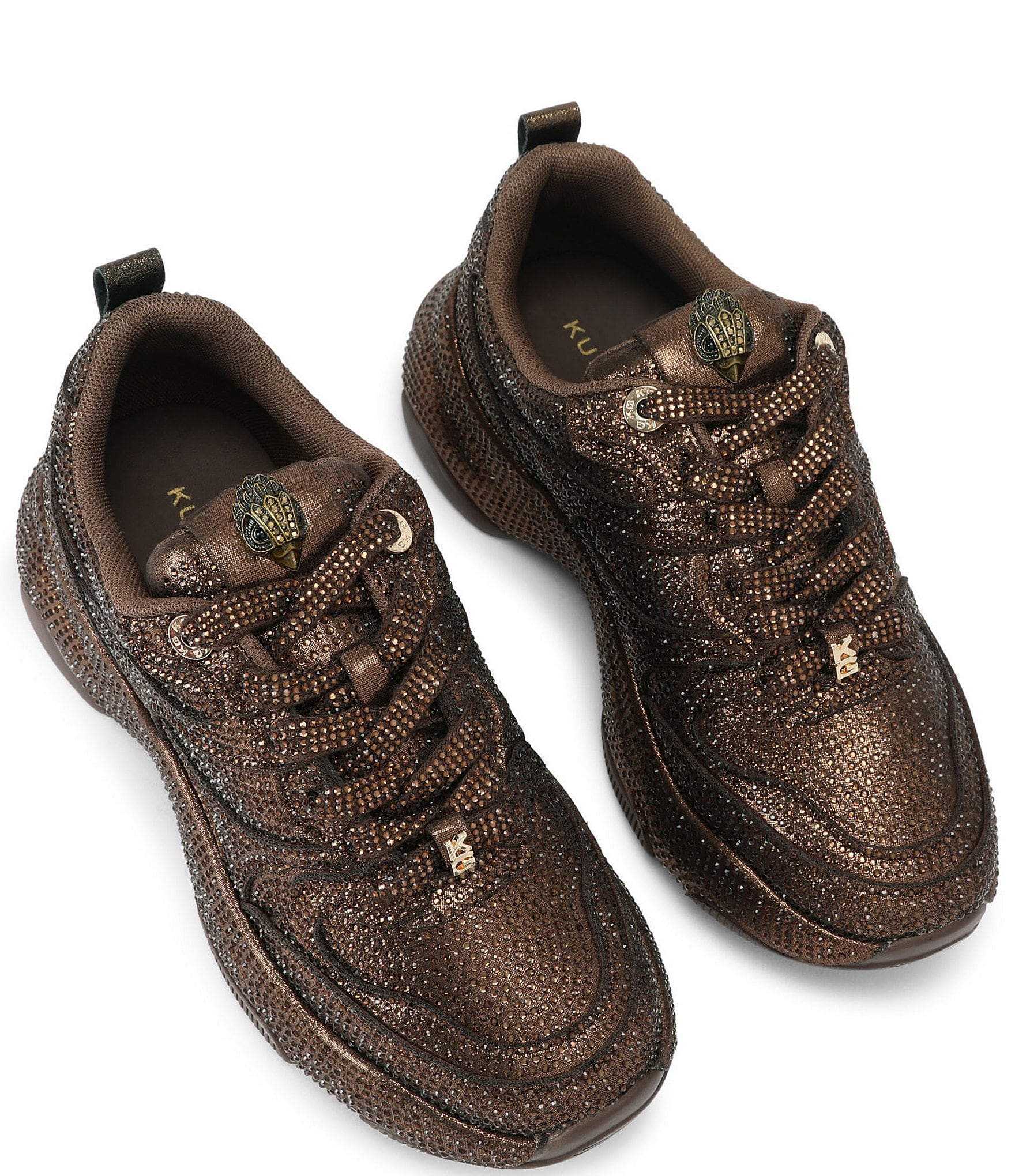 Kurt Geiger London Starlight Runner Metallic Crystal Embellished Sneakers