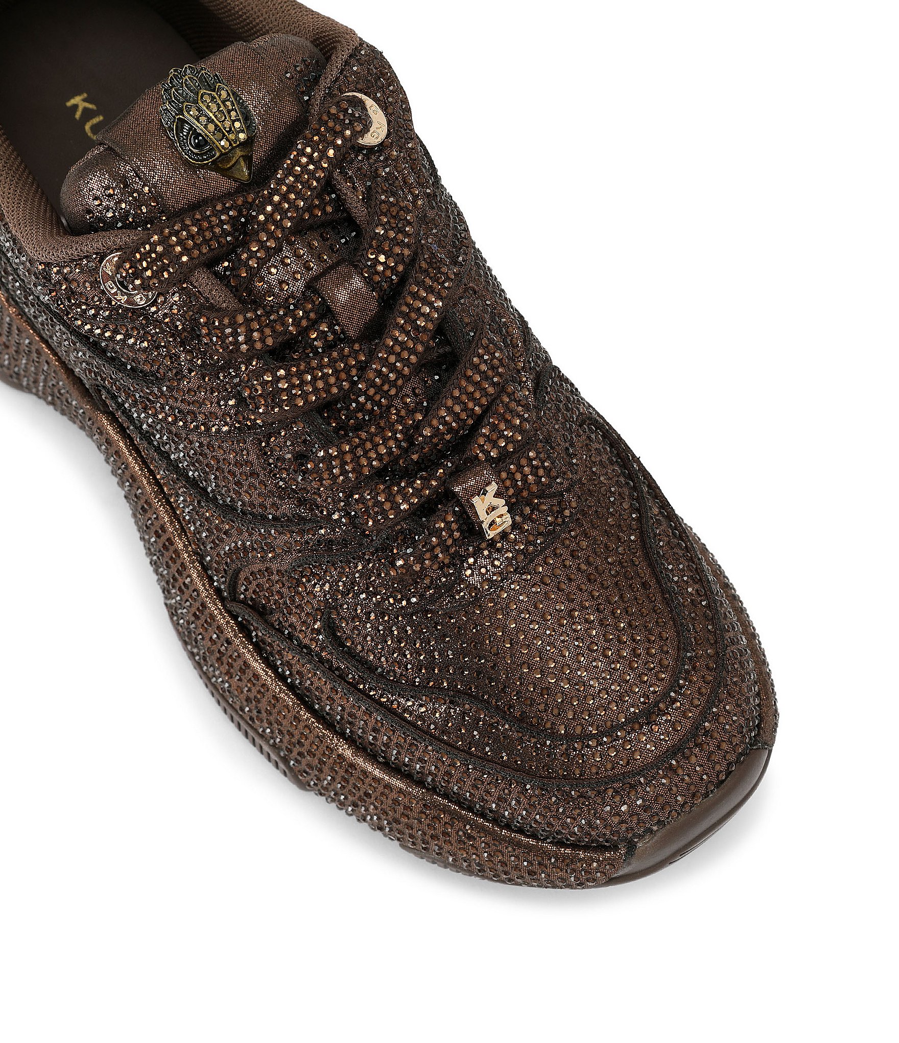 Kurt Geiger London Starlight Runner Metallic Crystal Embellished Sneakers