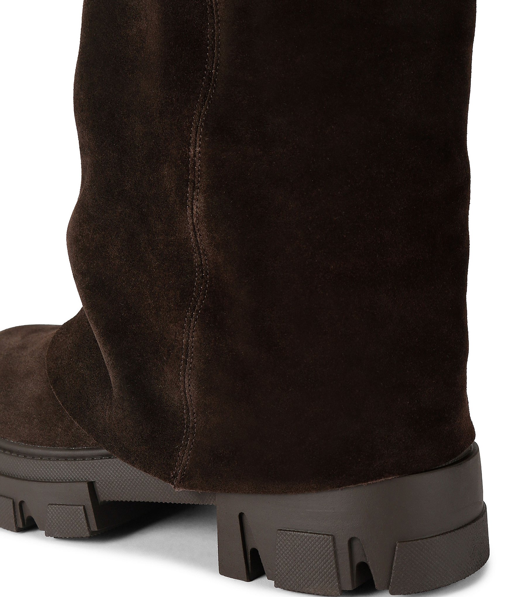 Kurt Geiger London Stomp Foldover Suede Biker Boots