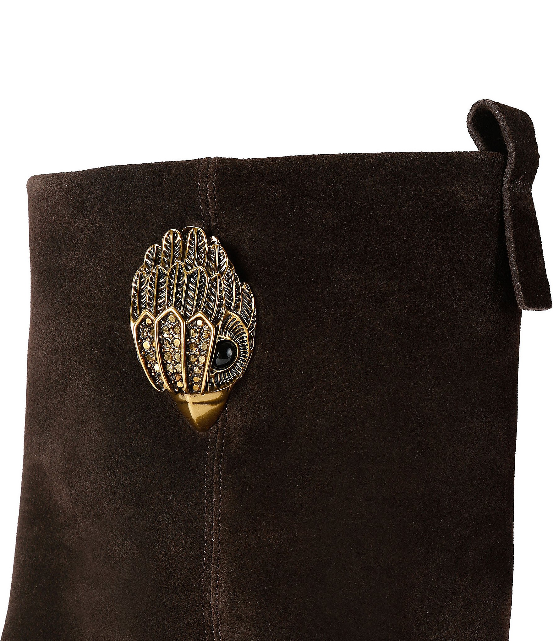 Kurt Geiger London Stomp Foldover Suede Biker Boots