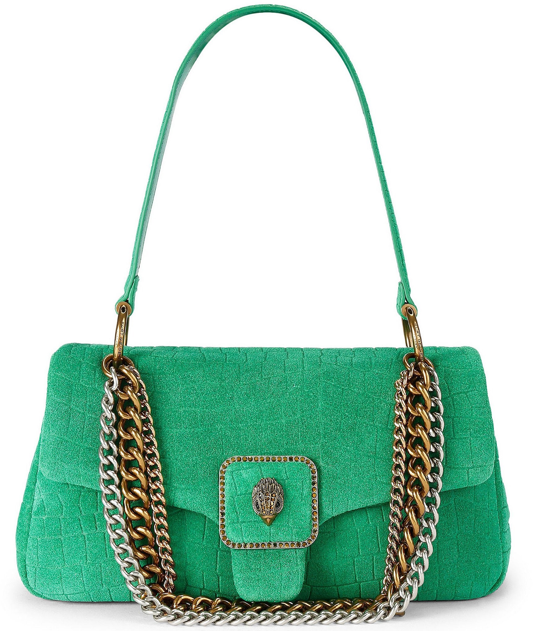 Kurt Geiger London Suede Mini Pimlico Solid Chain Crossbody Bag