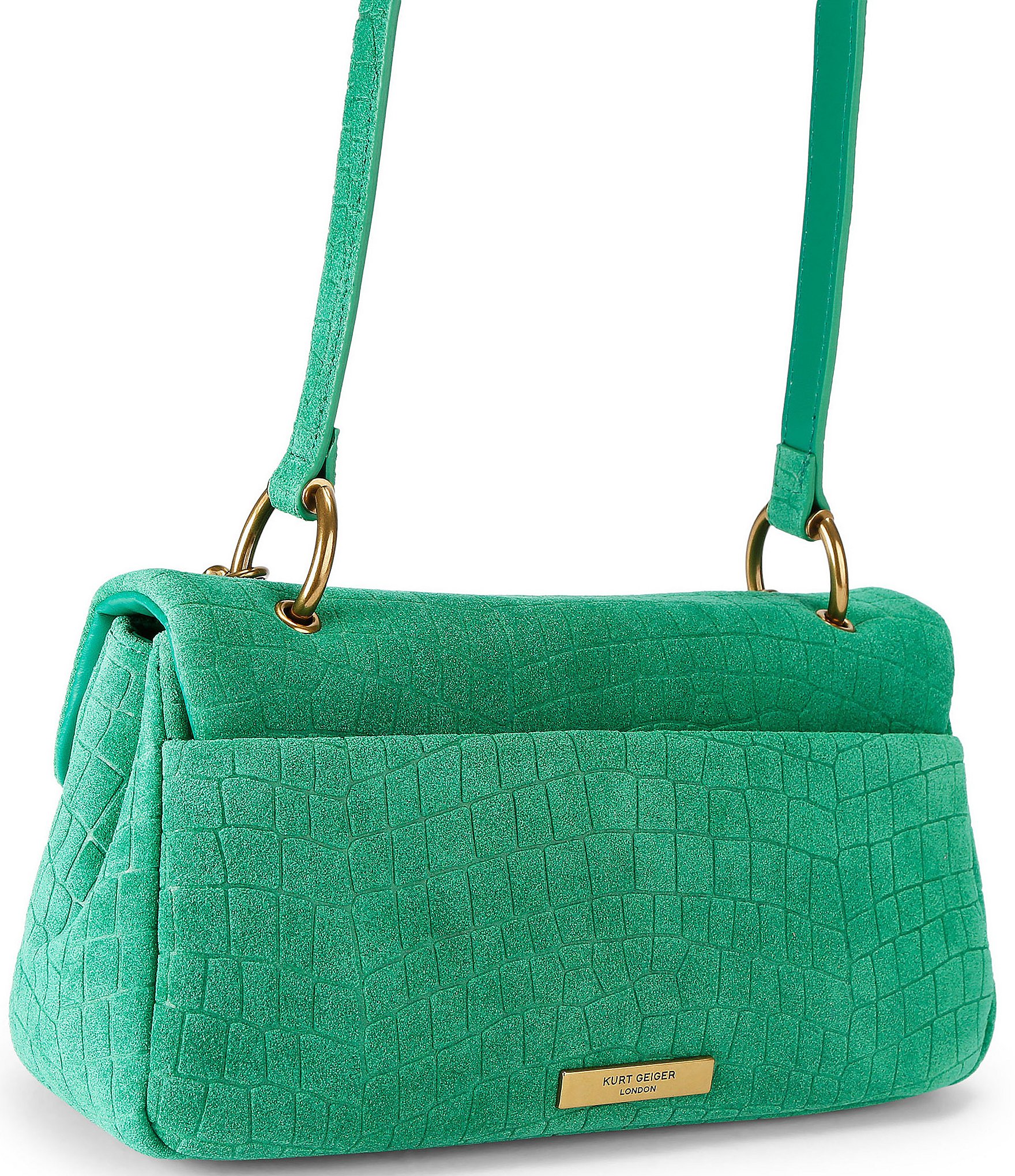 Kurt Geiger London Suede Mini Pimlico Solid Chain Crossbody Bag