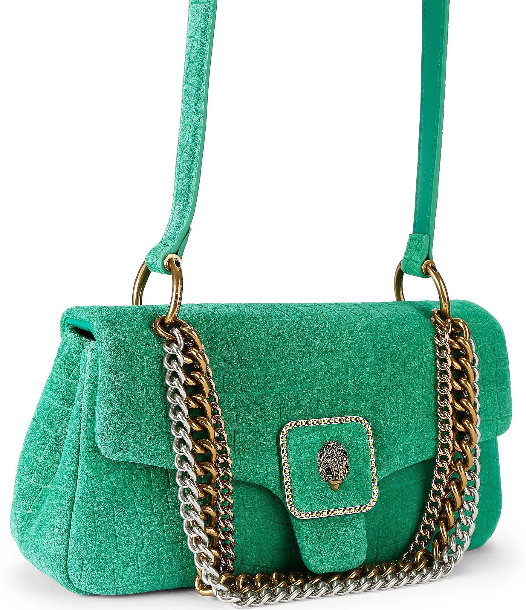 Kurt Geiger London Suede Mini Pimlico Solid Chain Crossbody Bag