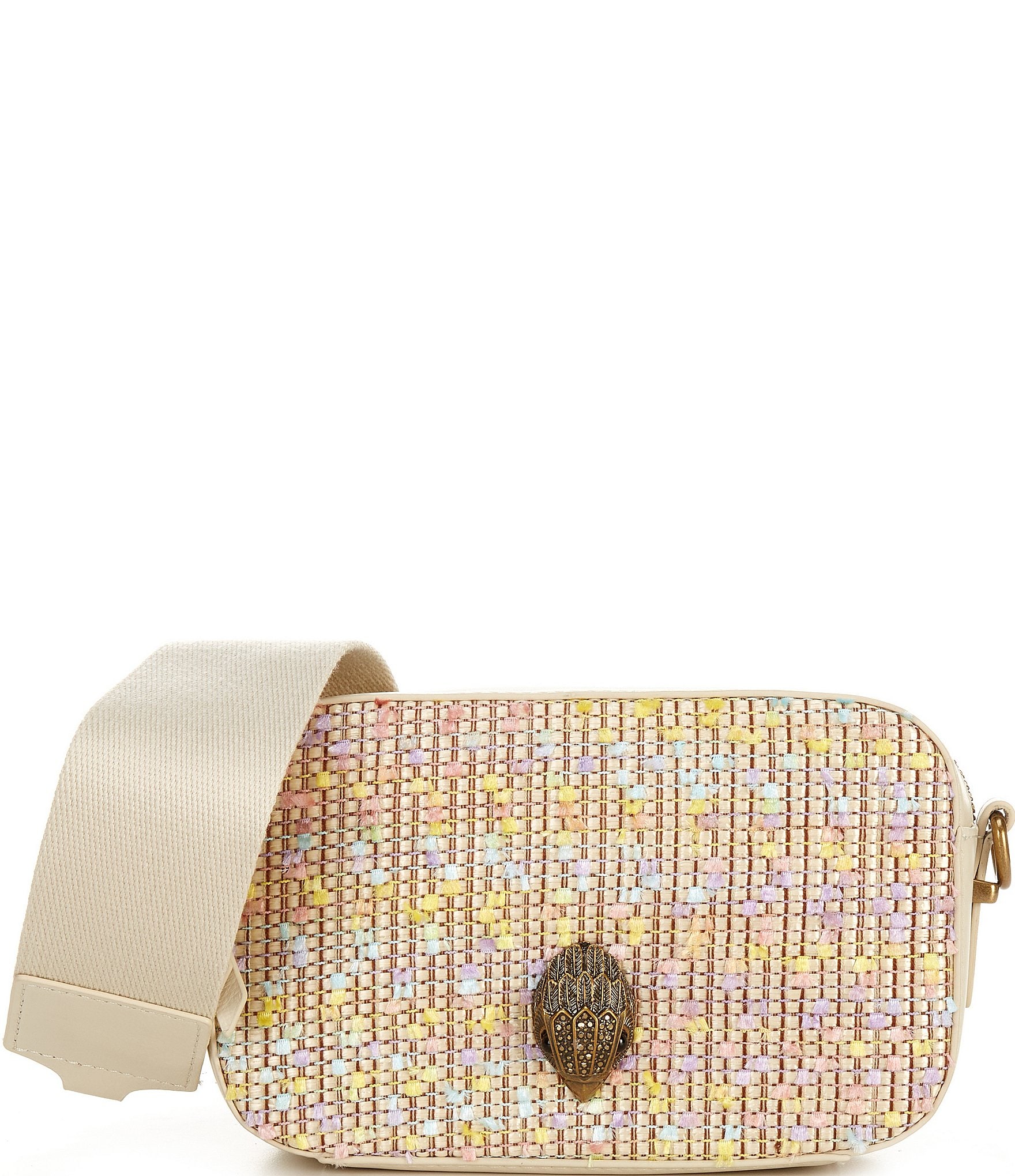 Kurt Geiger London Raffia Small Camera Crossbody Bag