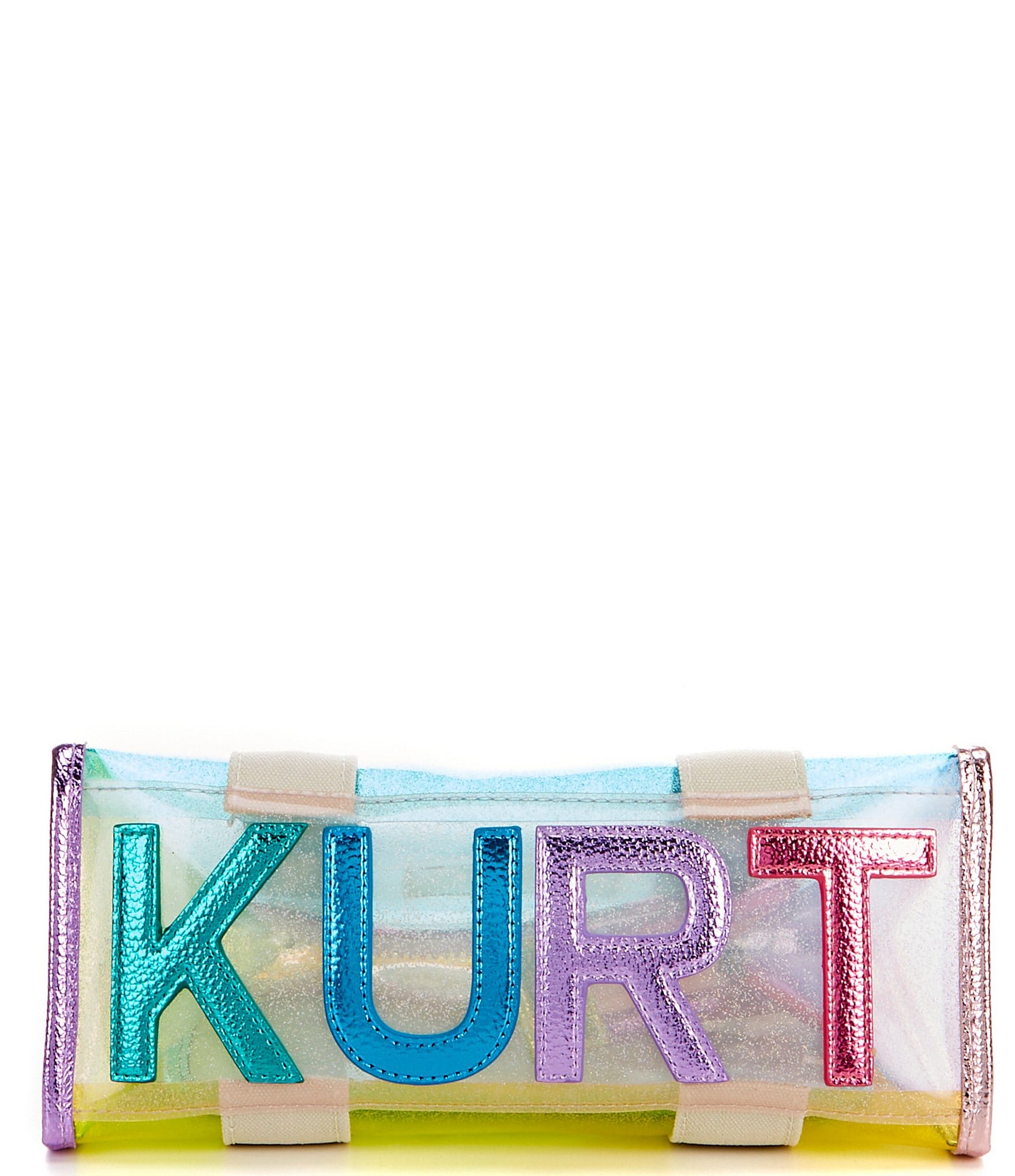 Kurt Geiger London Vinyl Mini Kensington Rainbow Shimmer Southbank Crossbody Tote Bag