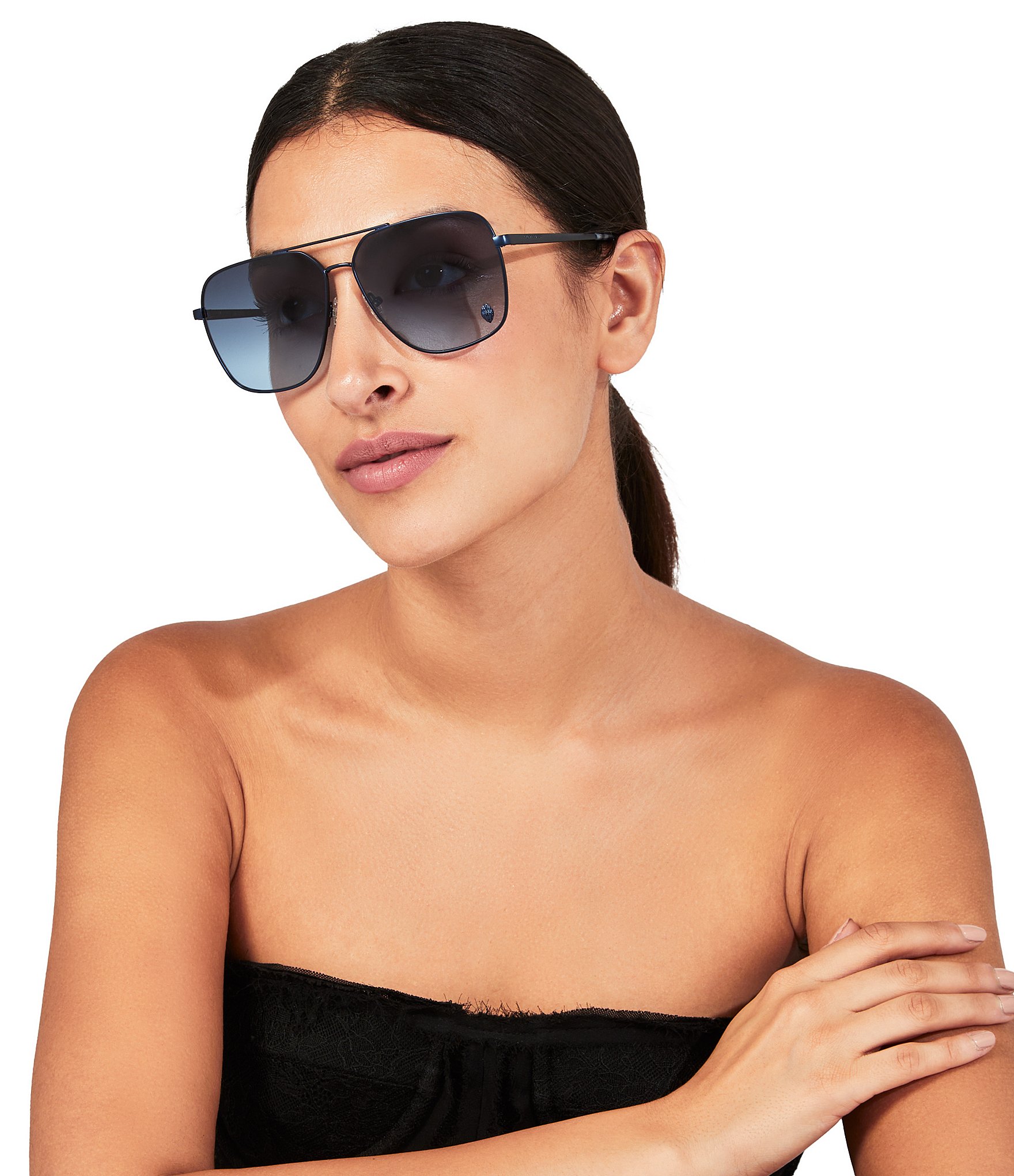 Kurt Geiger London Women's KGL1003 Shoreditch Navigator 61mm Square Sunglasses