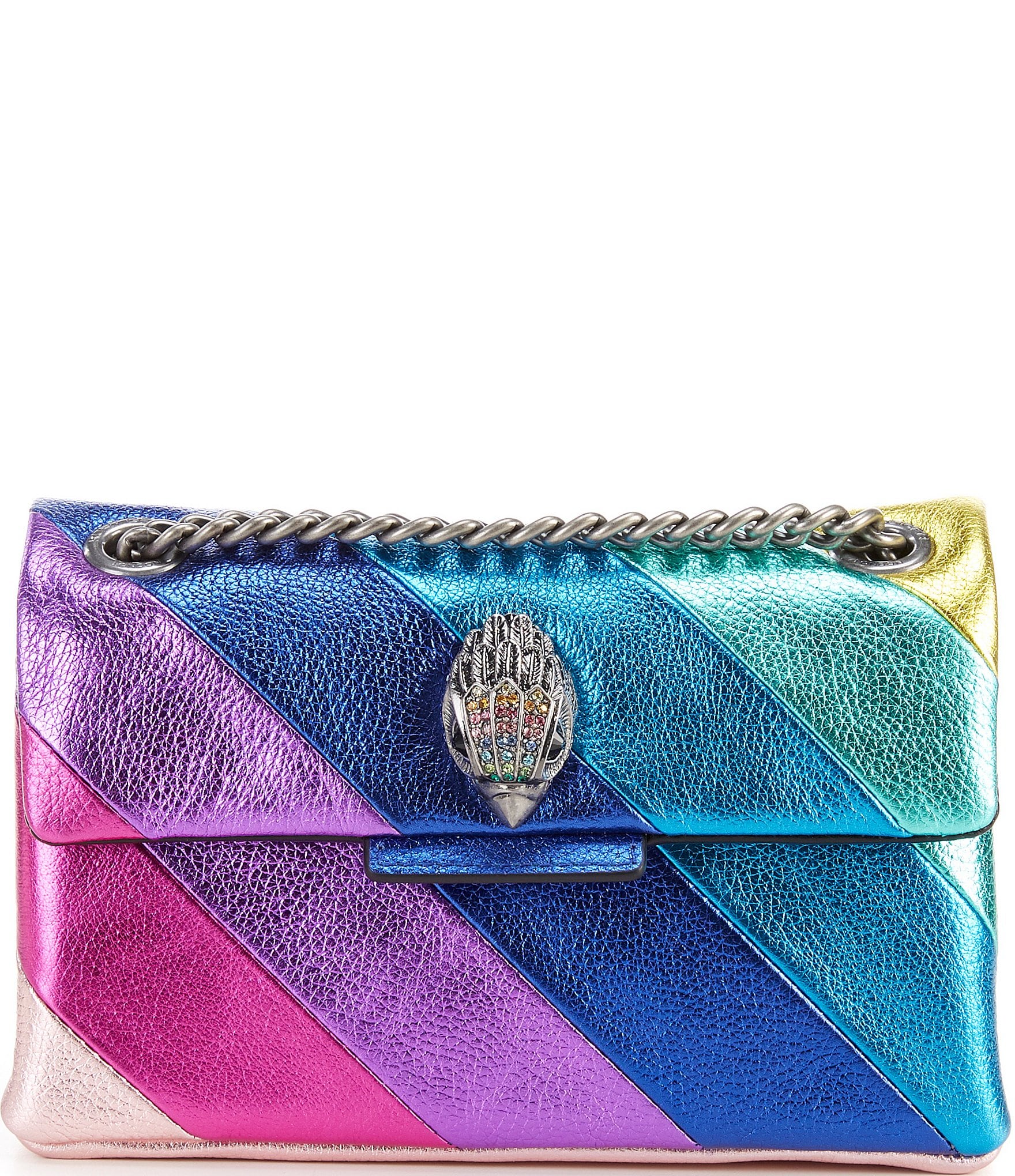 KURT GEIGER LONDON Rainbow Crystal Medium Kensington Bag - 150th  Anniversary Exclusive | Bloomingdale's