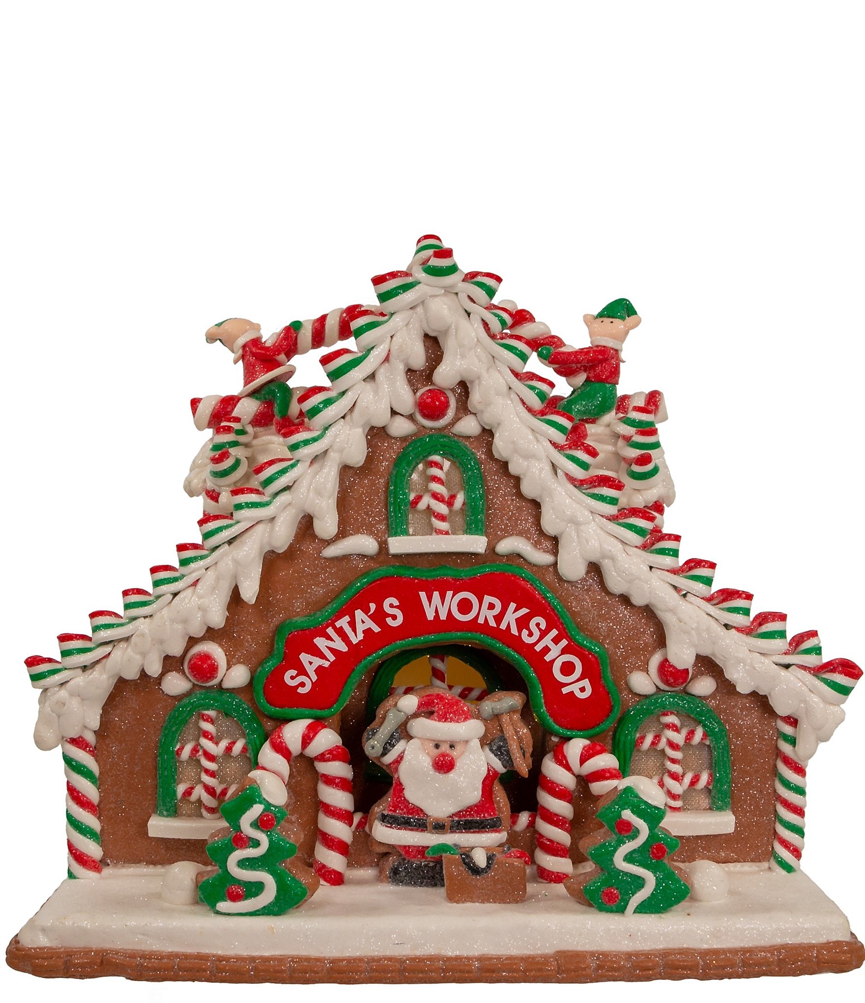 Santa gnome 20” light up offers gingerbread house