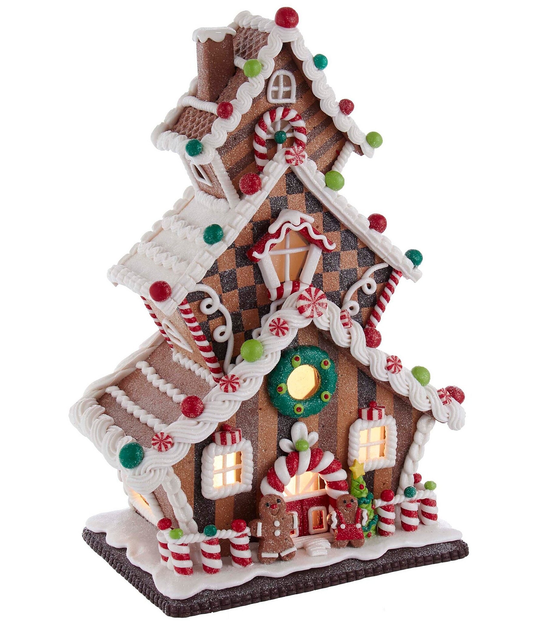 Kurt S. Adler 13#double; Battery Operated LED Gingerbread Cookie 3-Layer House