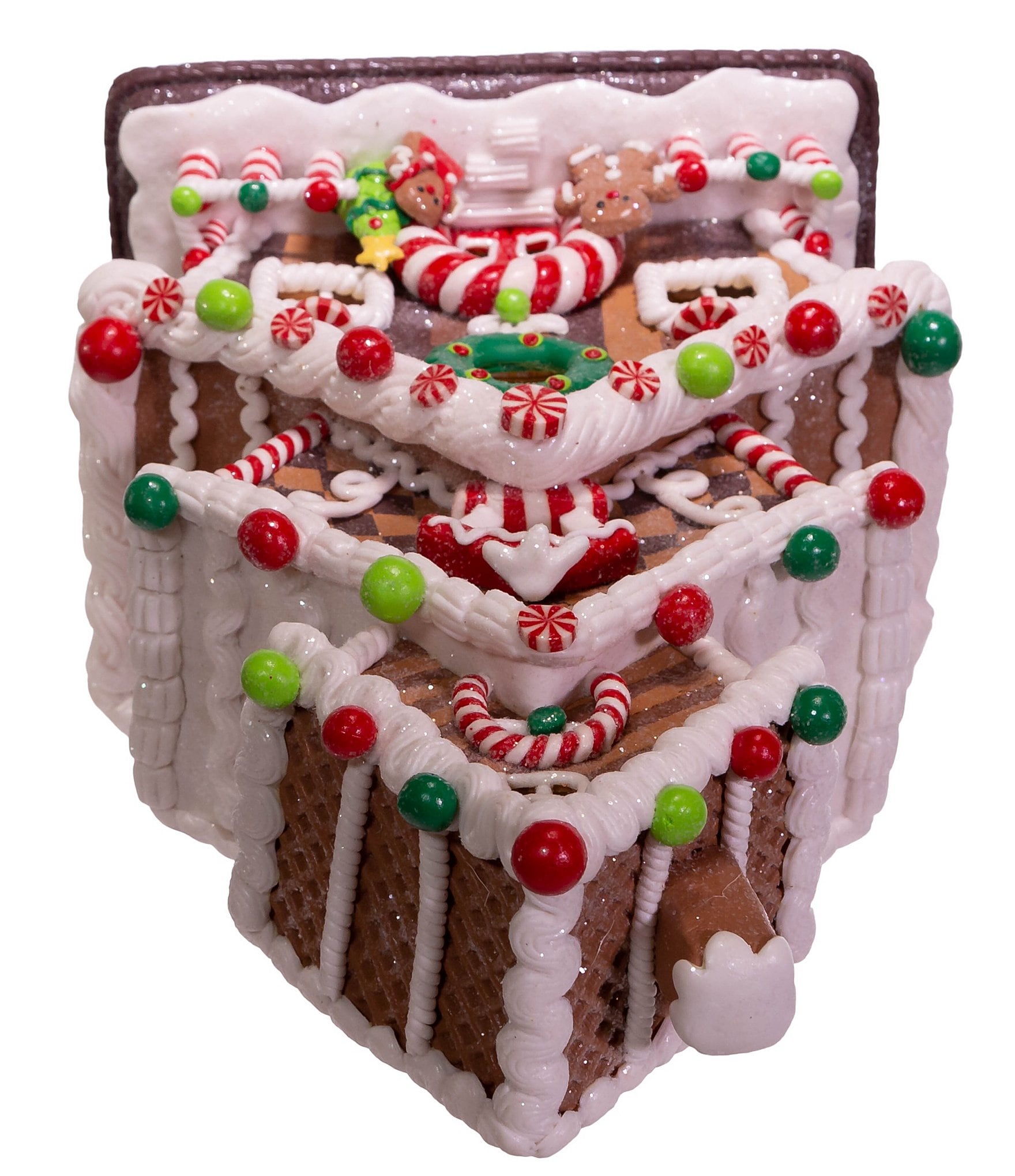 Kurt S. Adler 13#double; Battery Operated LED Gingerbread Cookie 3-Layer House