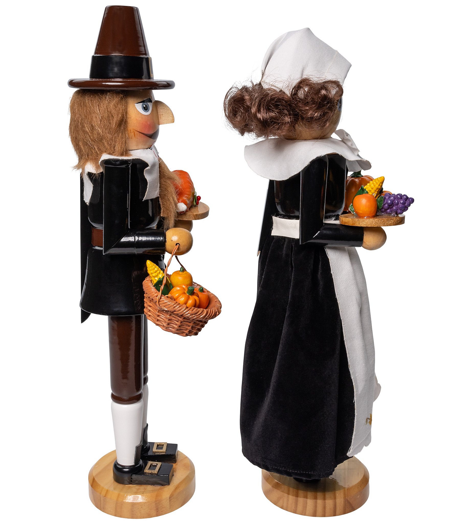 Kurt S. Adler 15#double; Pilgrim Man & Woman Nutcrackers, 2-Piece Set