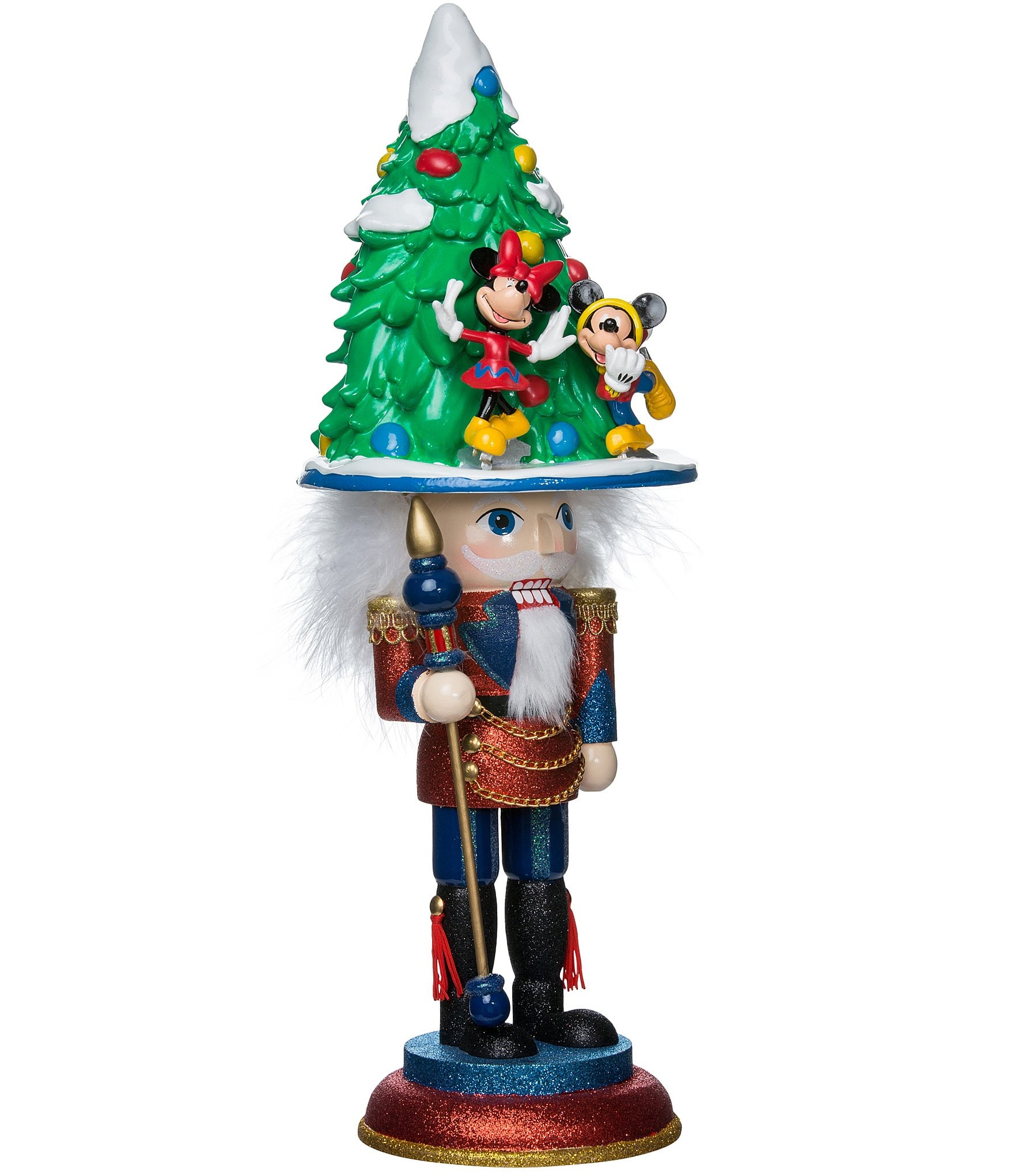 Kurt S. Adler 16.25#double; Disney© Mickey and Minnie Mouse Ice Skating Hollywood™ Nutcracker Figurine