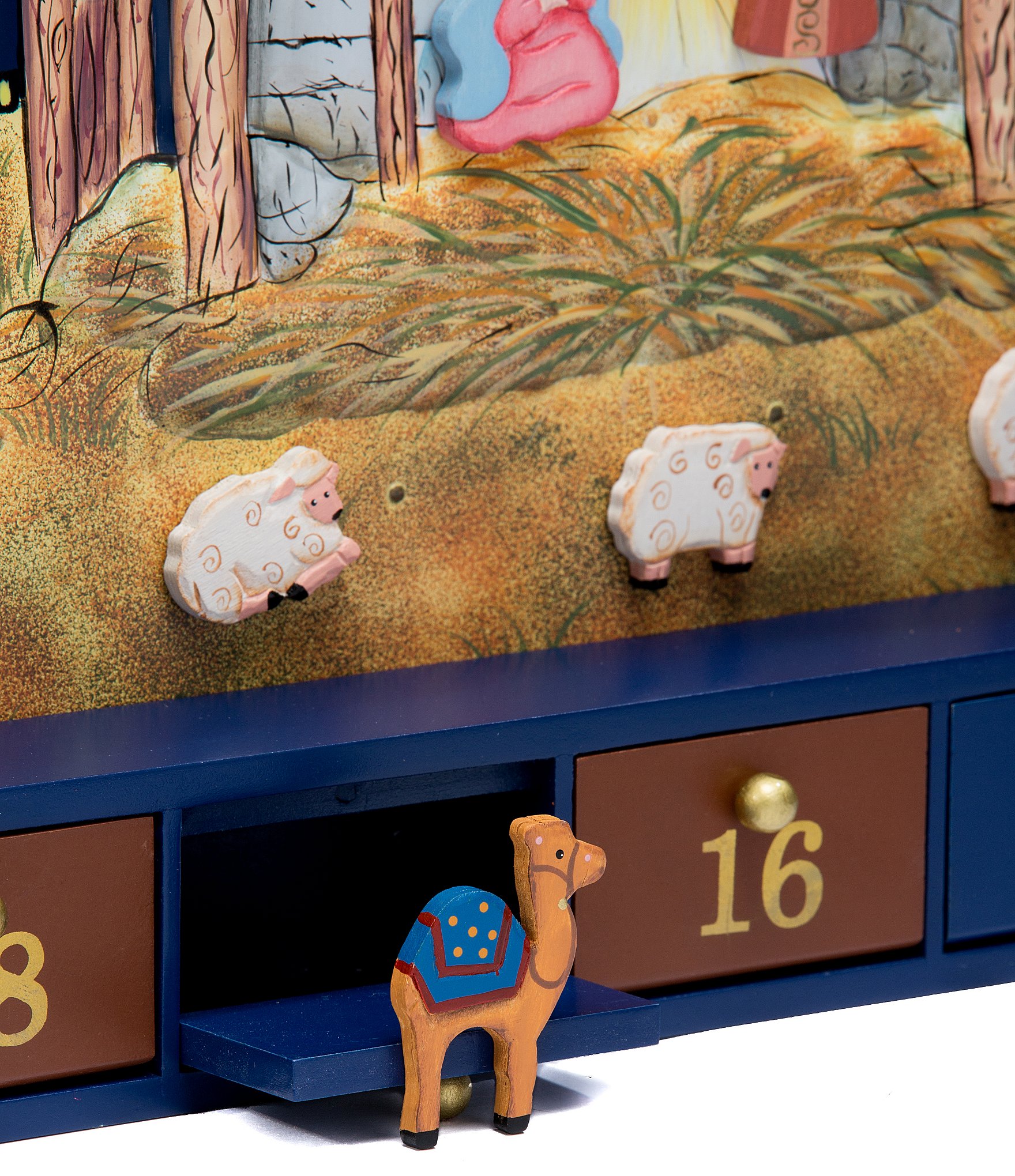 Kurt S. Adler 16.75-Inch Magnetic Nativity Advent Calendar, 25-Pieces