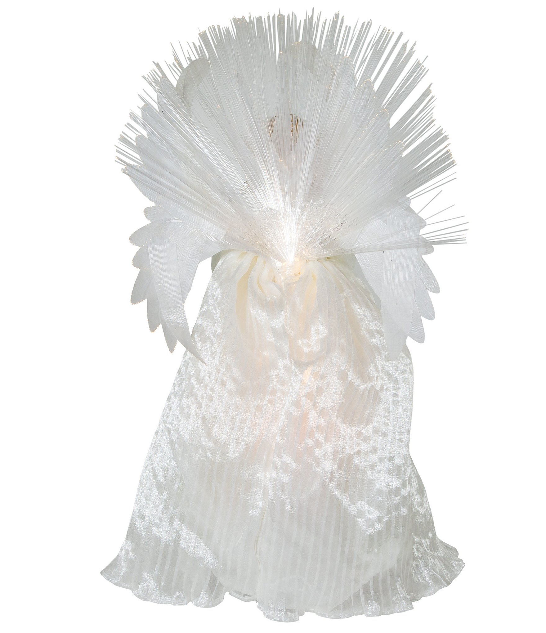 Kurt S. Adler 16#double;LED Fiber-Optic Ivory Angel Tree Topper