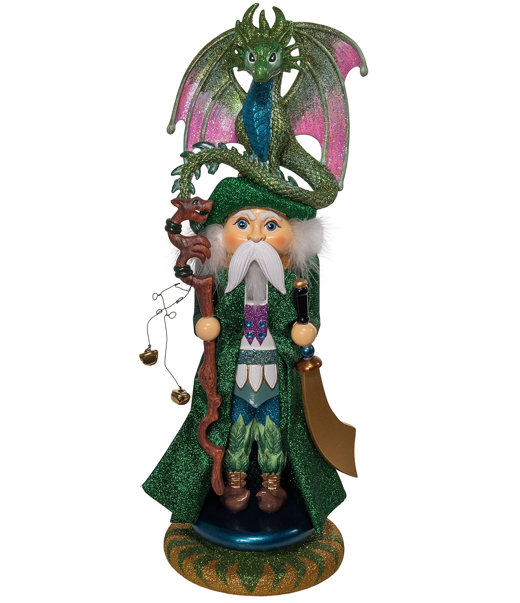 Kurt S. Adler 18#double; Hollywood Nutcrackers™ Wizard With Dragon Nutcracker Figurine