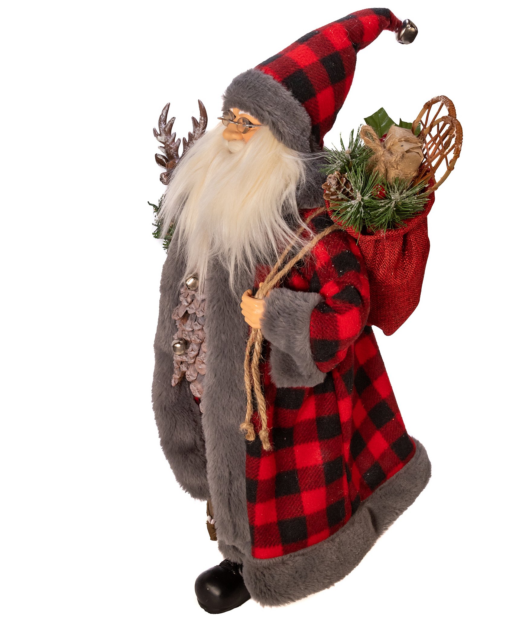 Kurt S. Adler 18#double; KSA Kringles Red And Gray Santa