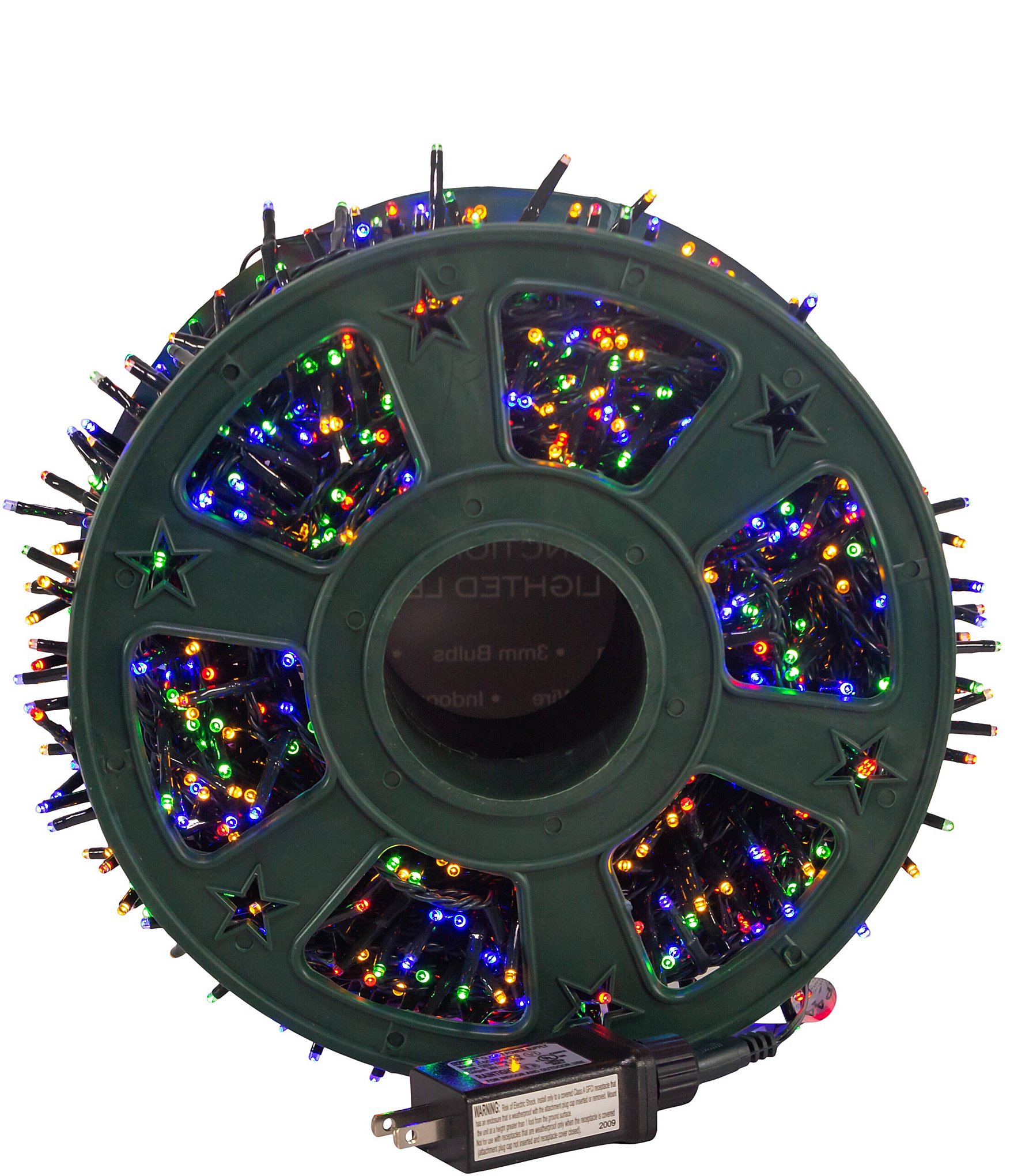 Kurt S. Adler 98' 1,200L Multicolor 3MM LED Multifunction Rice Lights With Green Wire On Spool