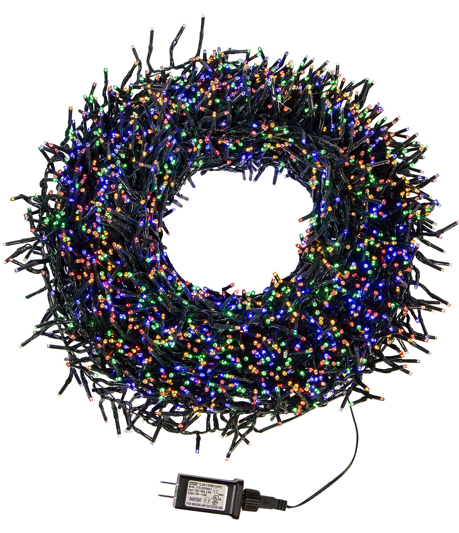 Kurt S. Adler 98' 3,000L Multicolor LED Multifunction Connectible Cluster Garland