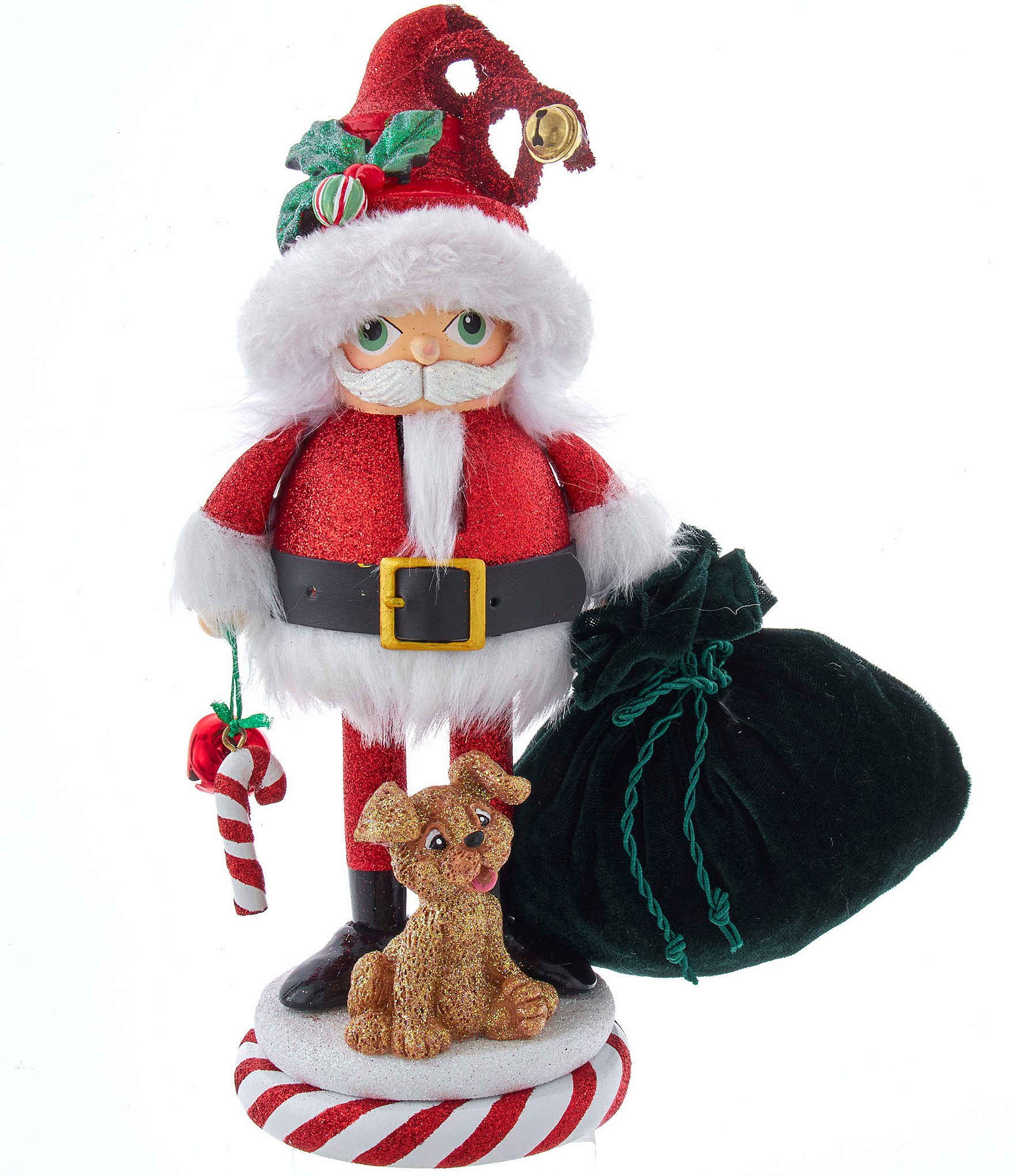 Kurt S. Adler Hollywood Collection Chubby Santa with Pup Nutcracker ...