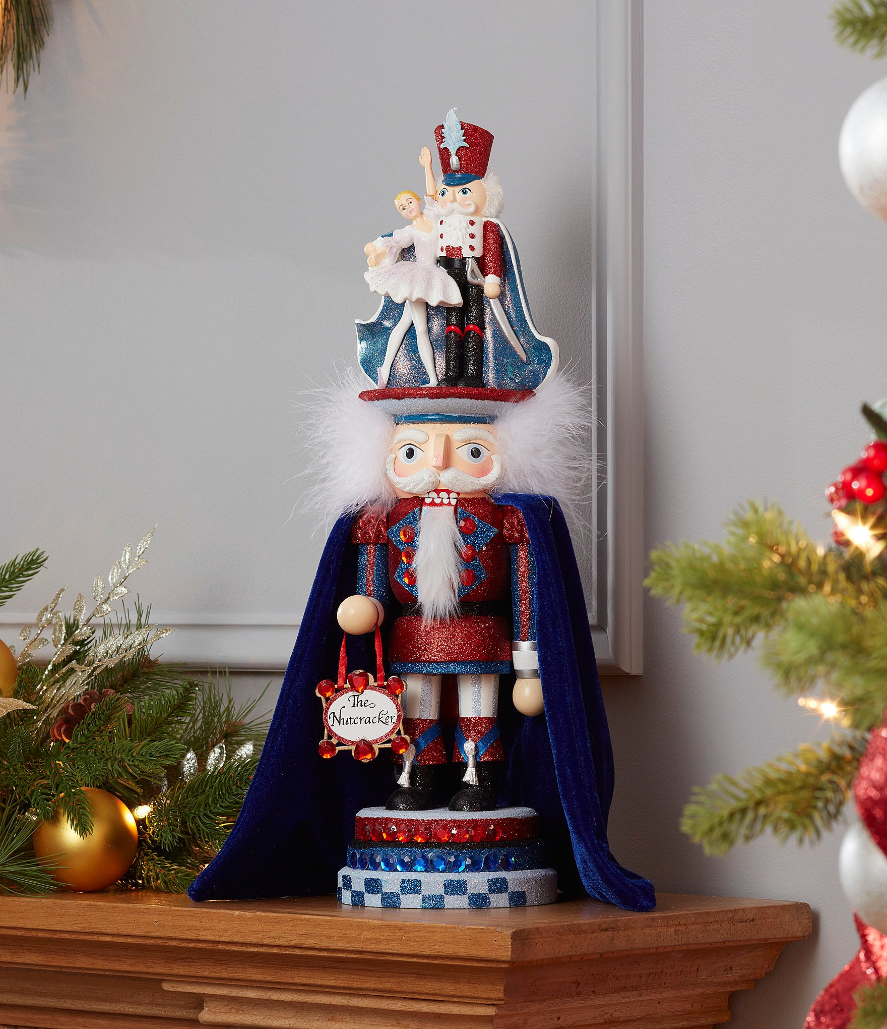 Kurt S. Adler Hollywood™ Collection Red & White Clara with Nutcracker, 18#double;