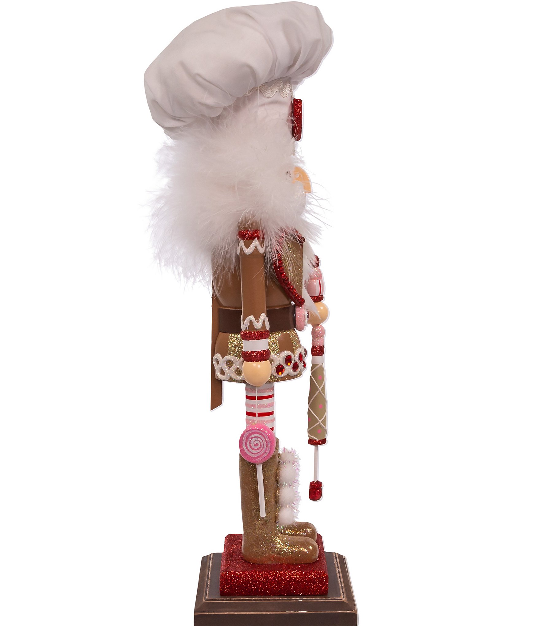 Kurt S. Adler Hollywood™ Collection Red and Pink Gingerbread Chef Nutcracker, 18#double;