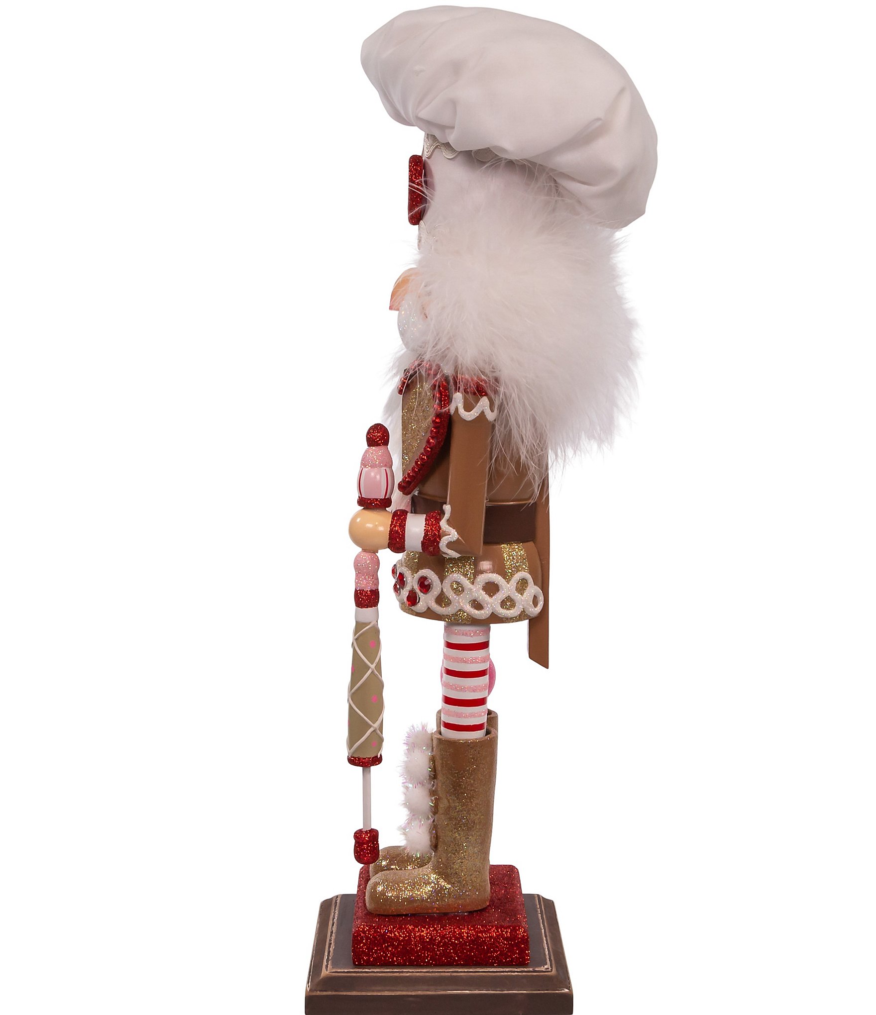 Kurt S. Adler Hollywood™ Collection Red and Pink Gingerbread Chef Nutcracker, 18#double;
