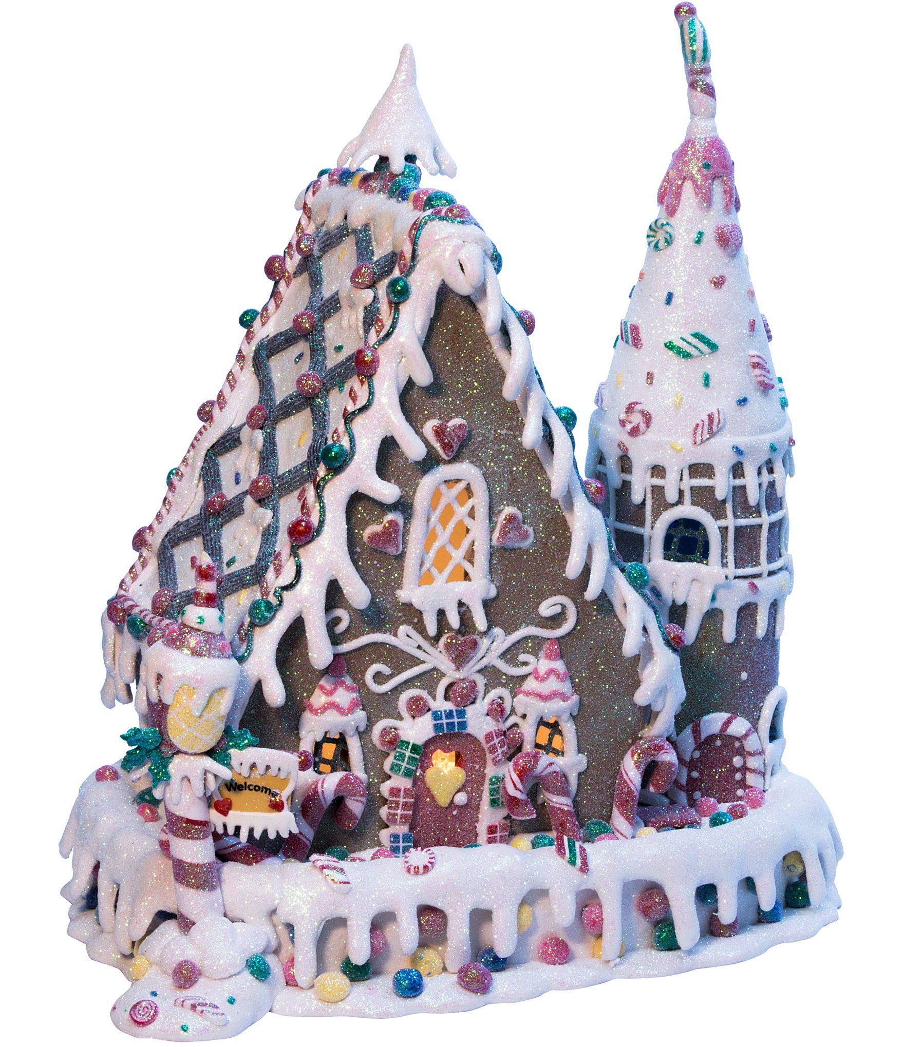 Kurt S. Adler Pre-Lit Claydough Gingerbread Inn with C7 Bulb
