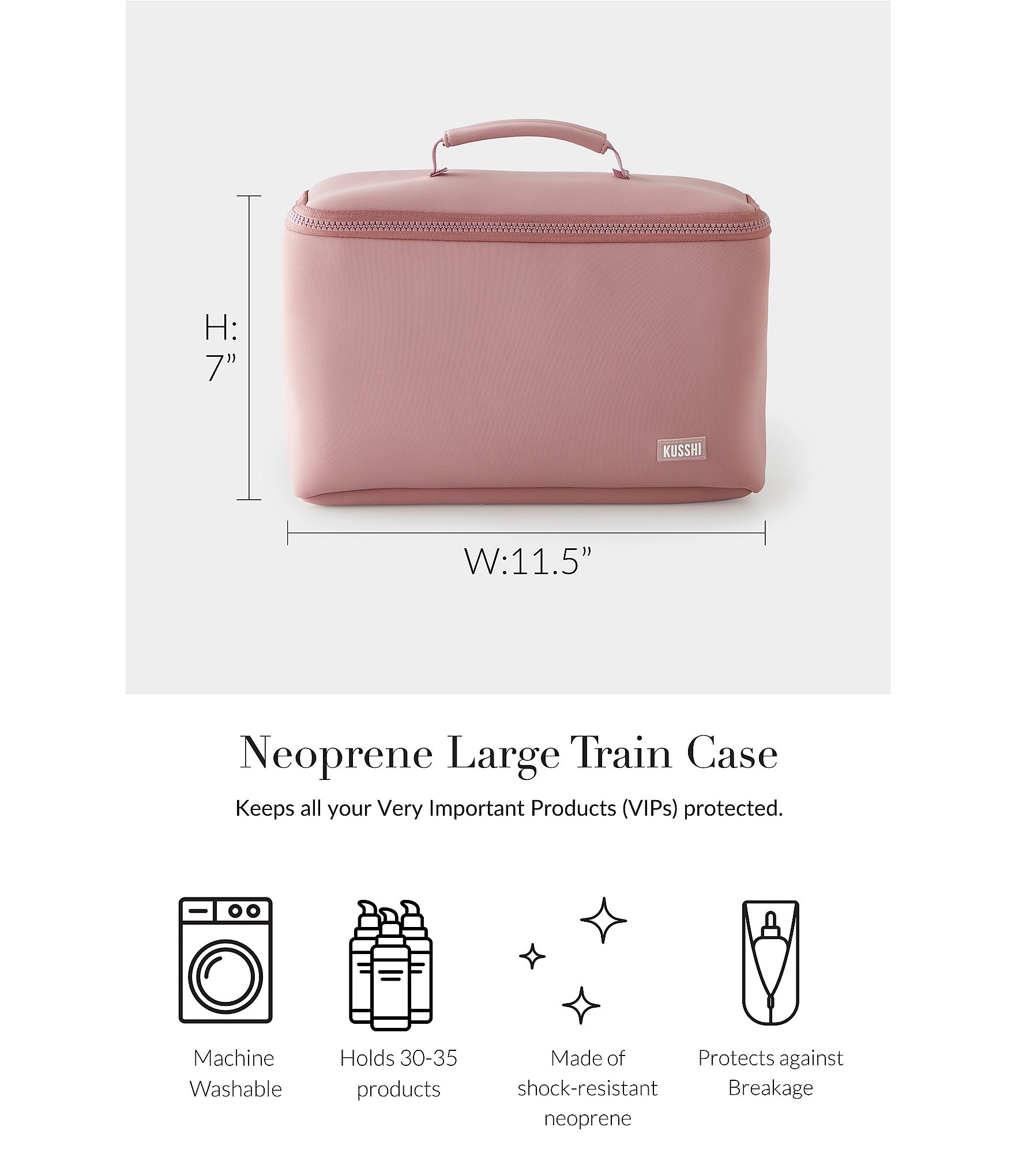 KUSSHI Neoprene Train Case