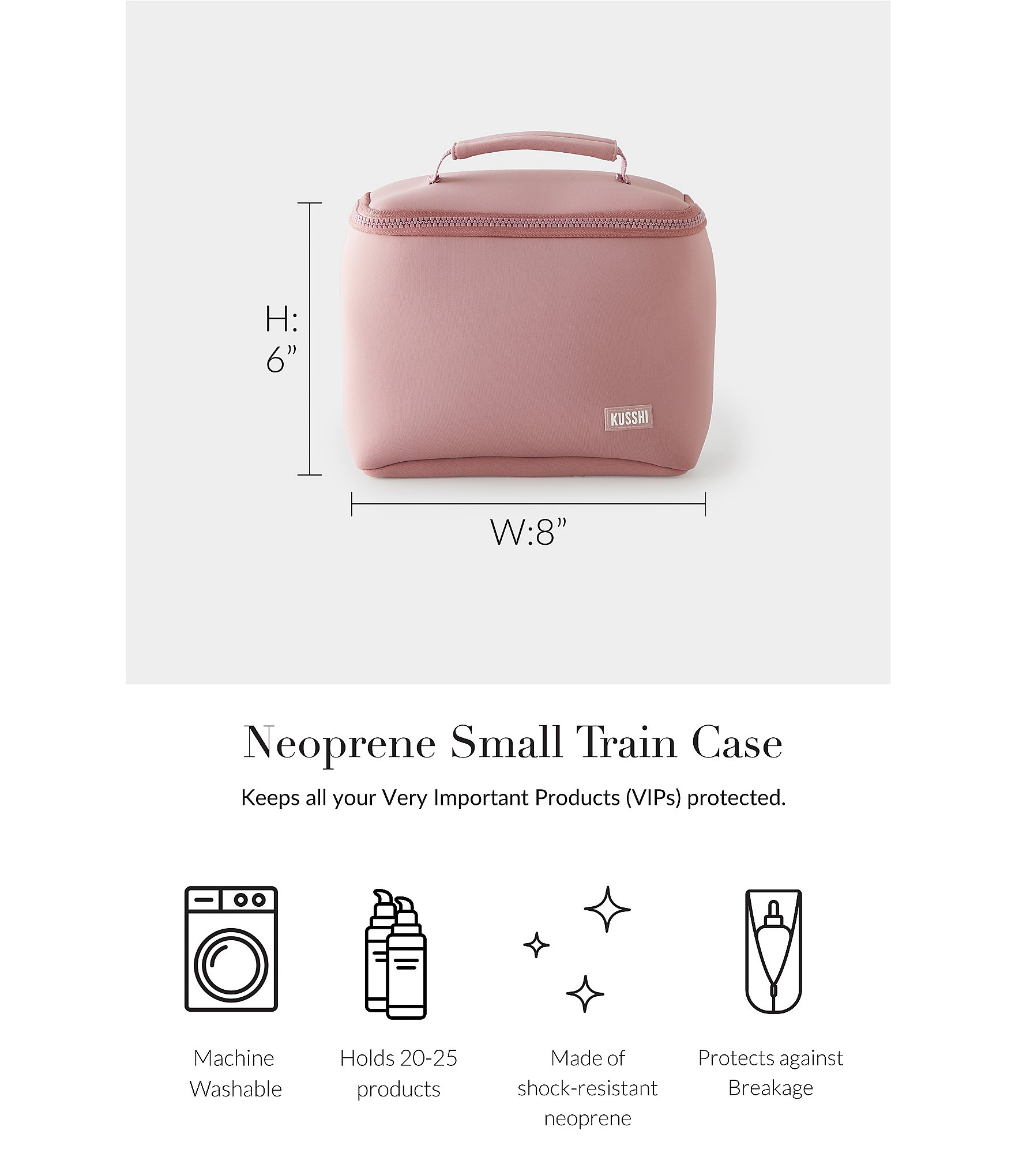 KUSSHI Neoprene Train Case