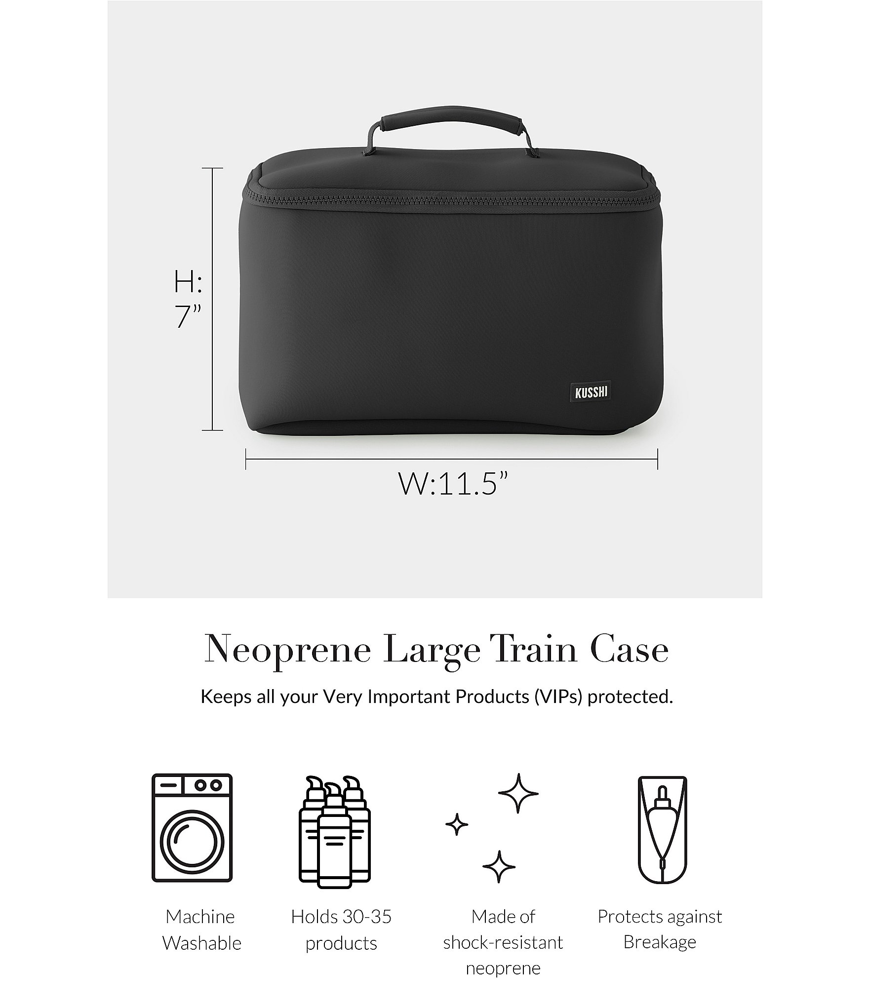 KUSSHI Neoprene Train Case