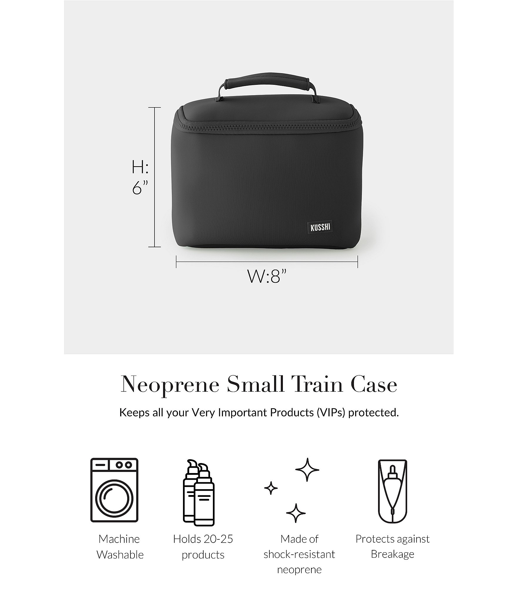 KUSSHI Neoprene Train Case