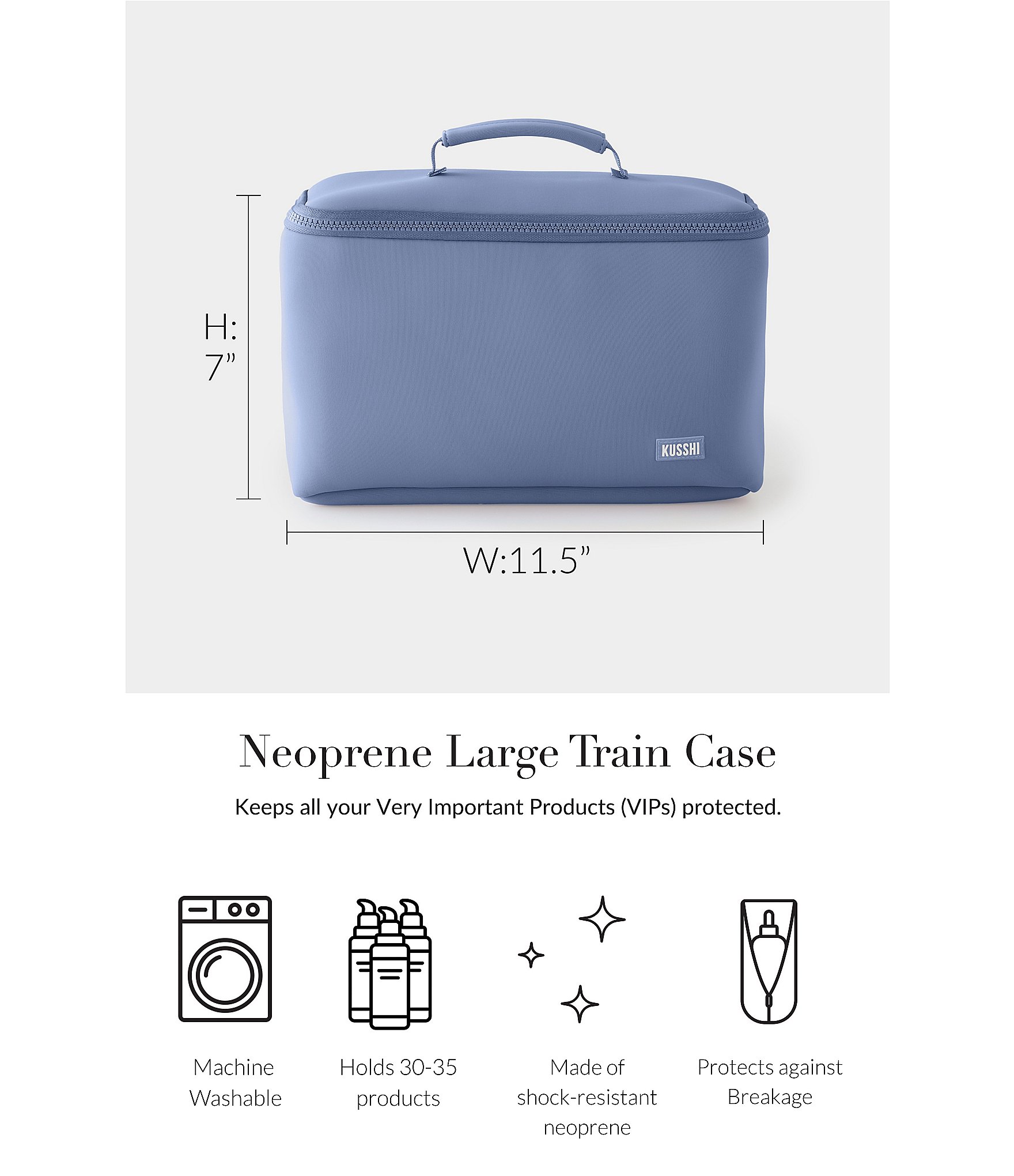 KUSSHI Neoprene Train Case