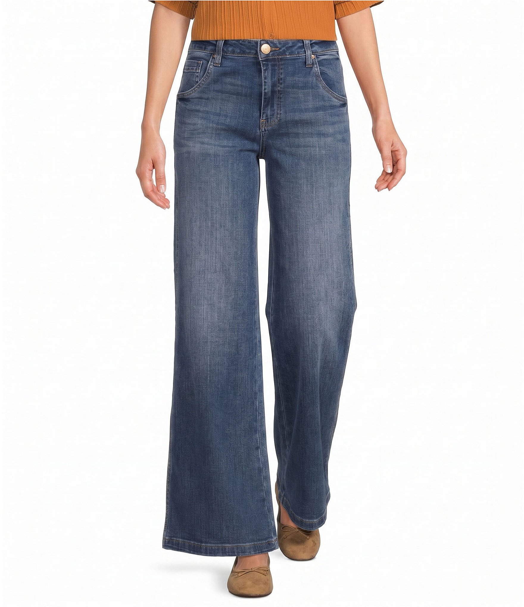 KUT from the Kloth Denim High Rise Straight Leg Full Jeans