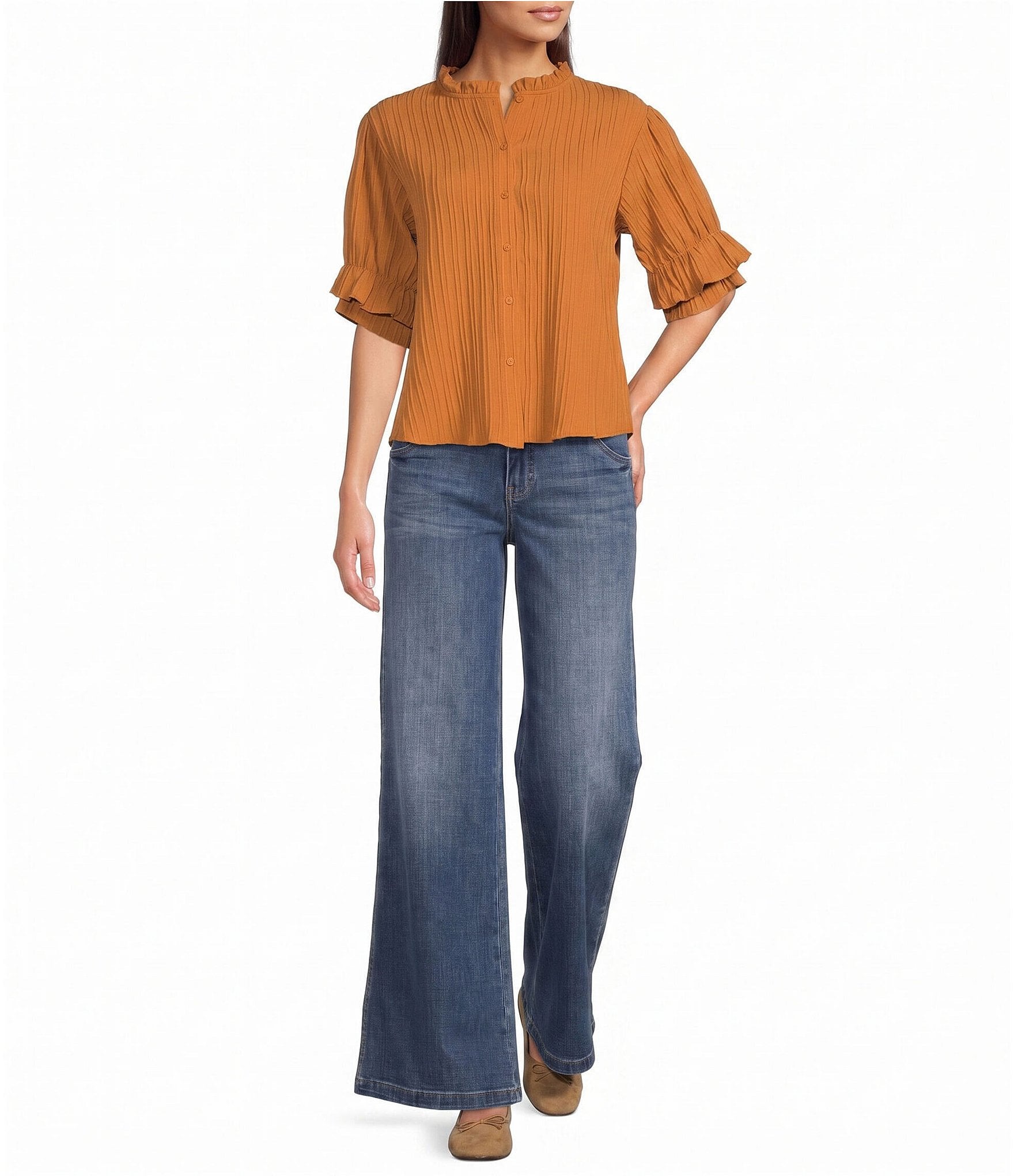 KUT from the Kloth Denim High Rise Straight Leg Full Jeans