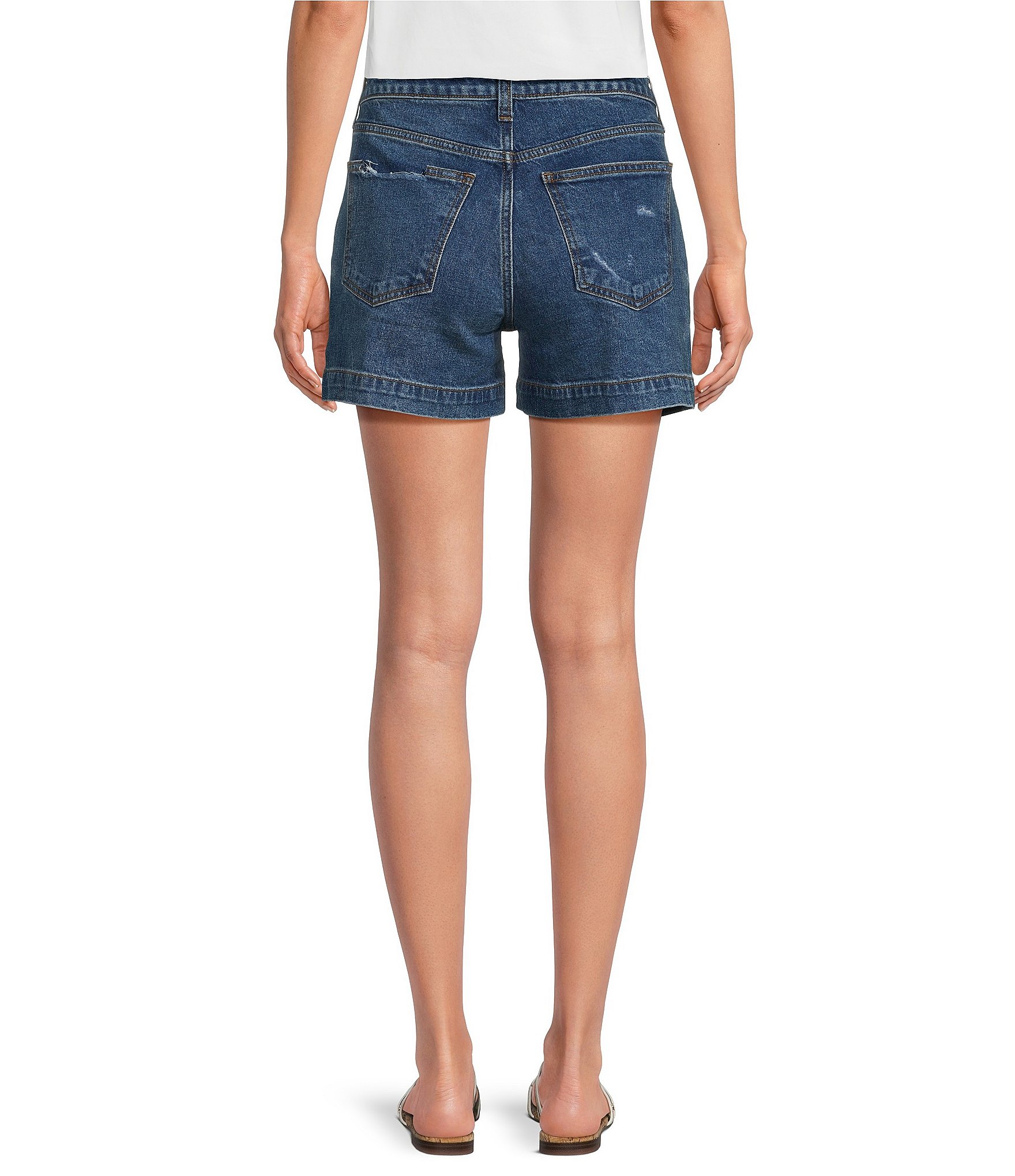 KUT from the Kloth Jane Stretch Denim High Rise Shorts