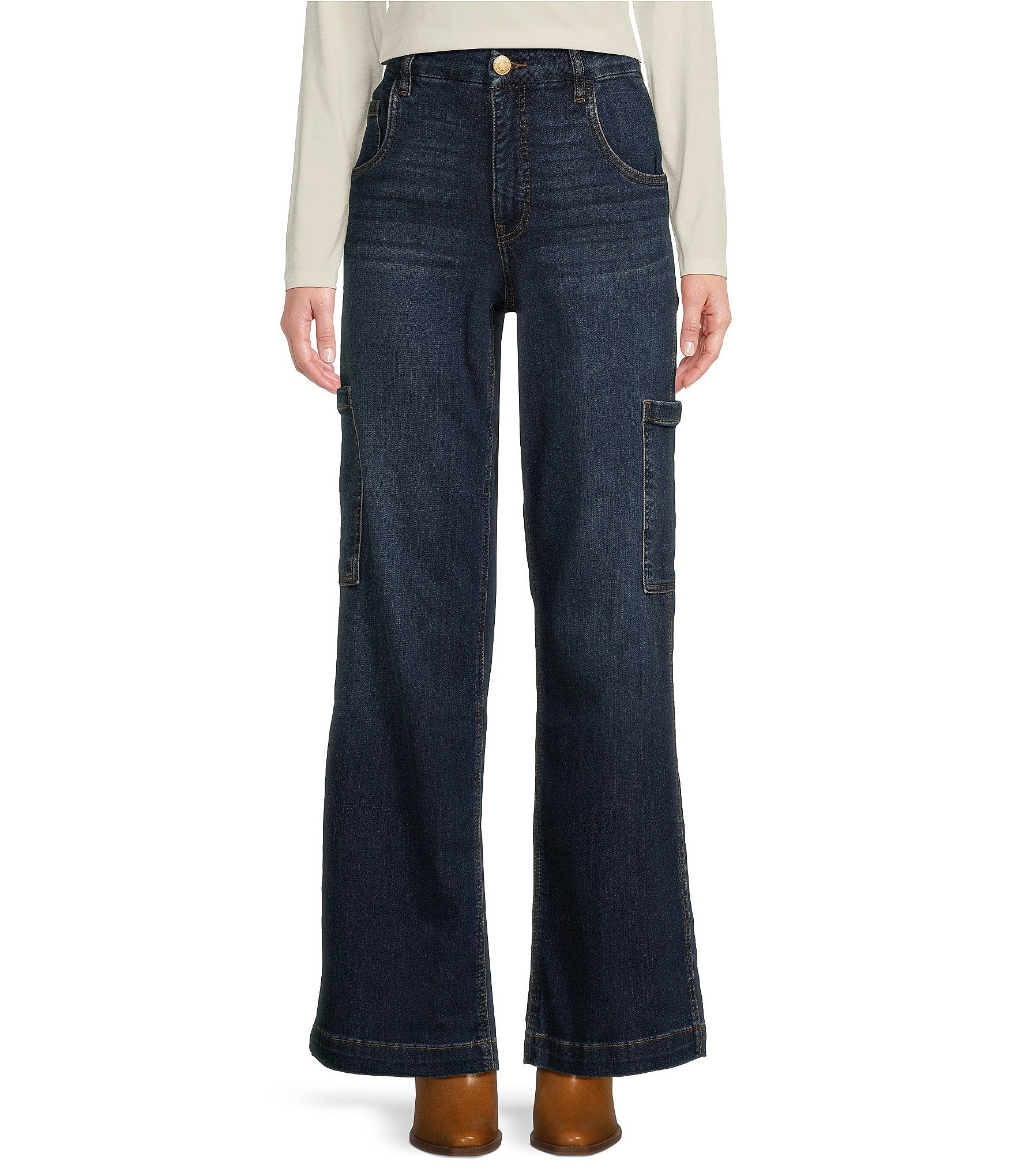 KUT from the Kloth Jodi Carpenter Wide Leg High Rise Jeans | Dillard's