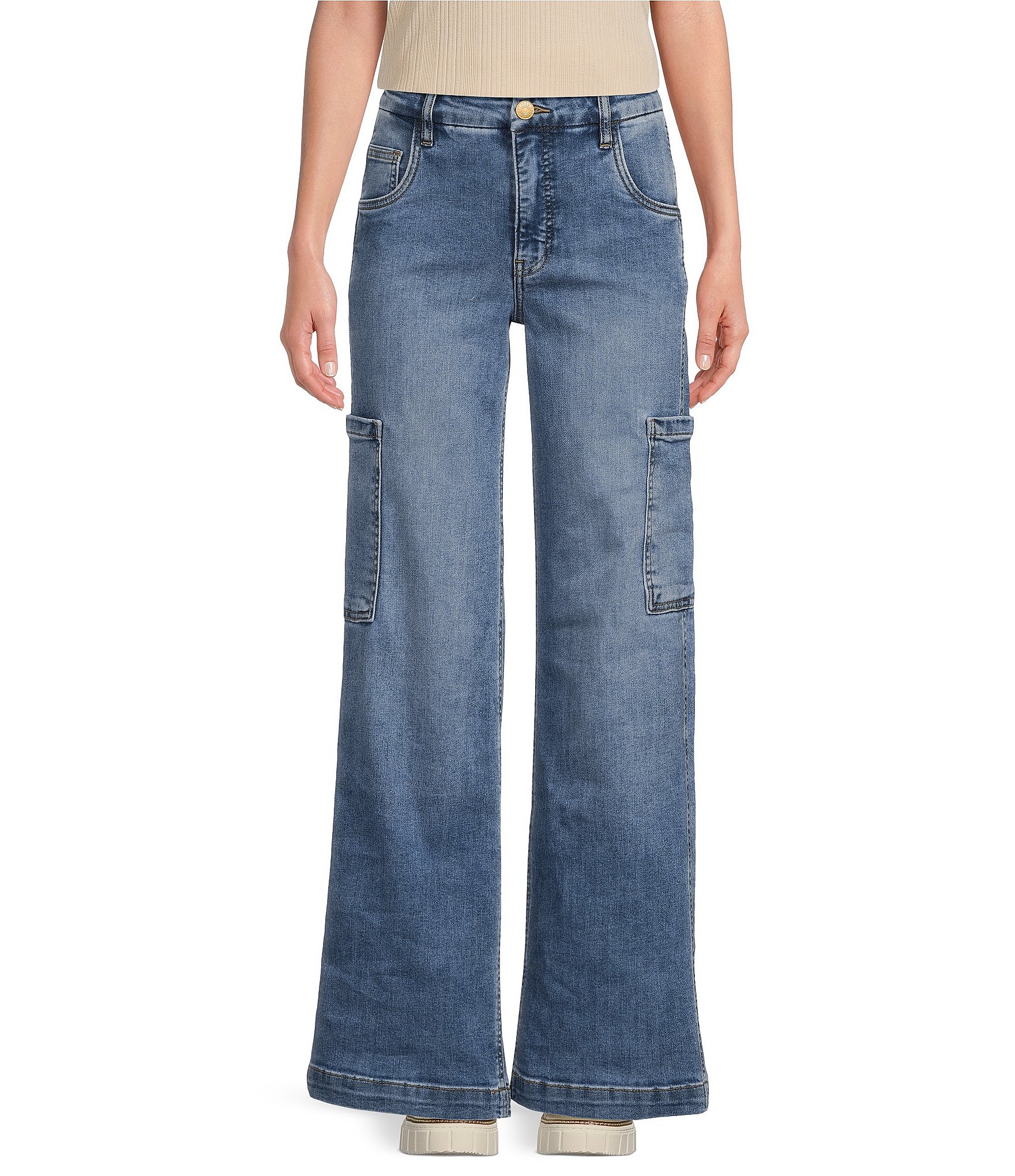 KUT from the Kloth Jodi High Rise Wide Leg Cargo Jean